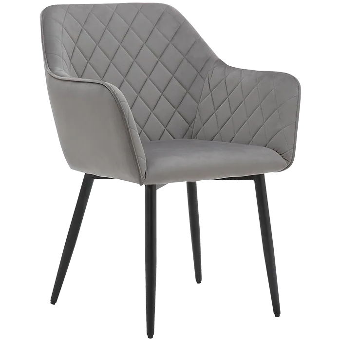 Stuhl Samuel, Polster Grau, Gestell schwarz, Polsterstuhl, Factory Industrie Design Stuhl Samuel, Polster Grau, Gestell schwarz, Polsterstuhl, Factory Industrie Design