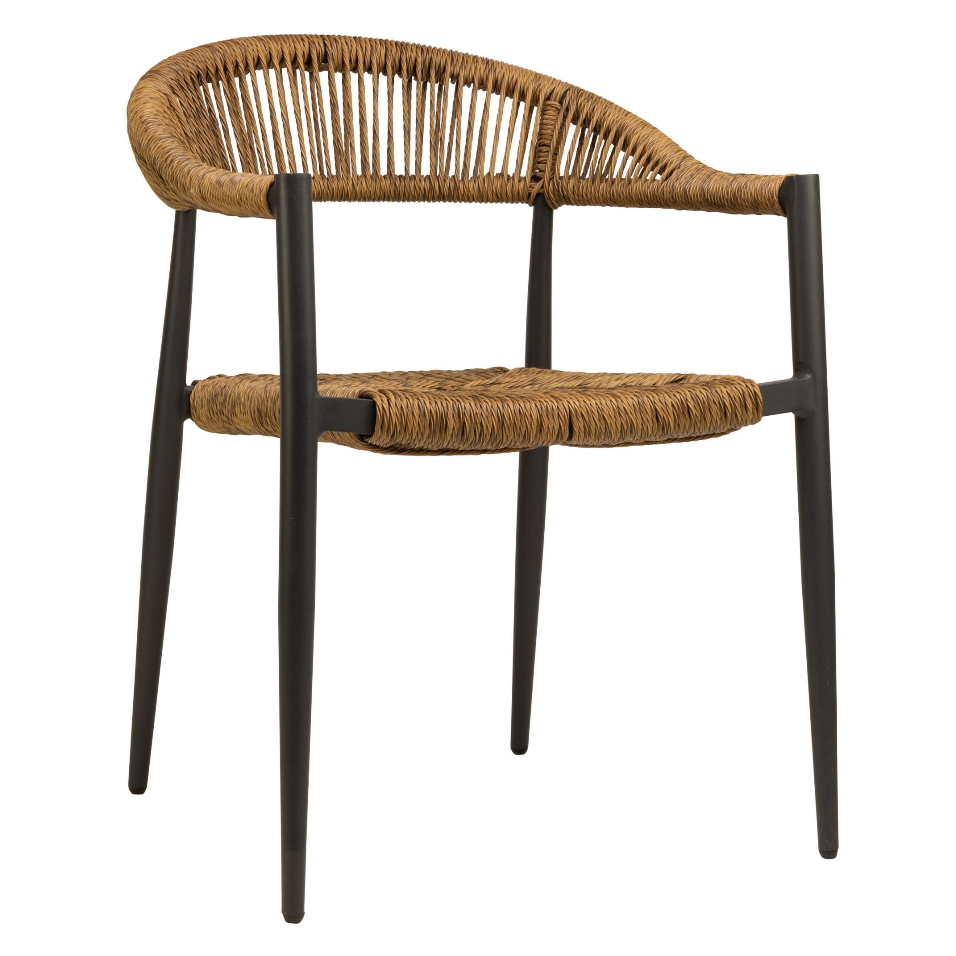 Sessel Nessa, Geflecht natur, Seilgeflecht in Binsenoptik, Terrassensessel, Outdoorsessel