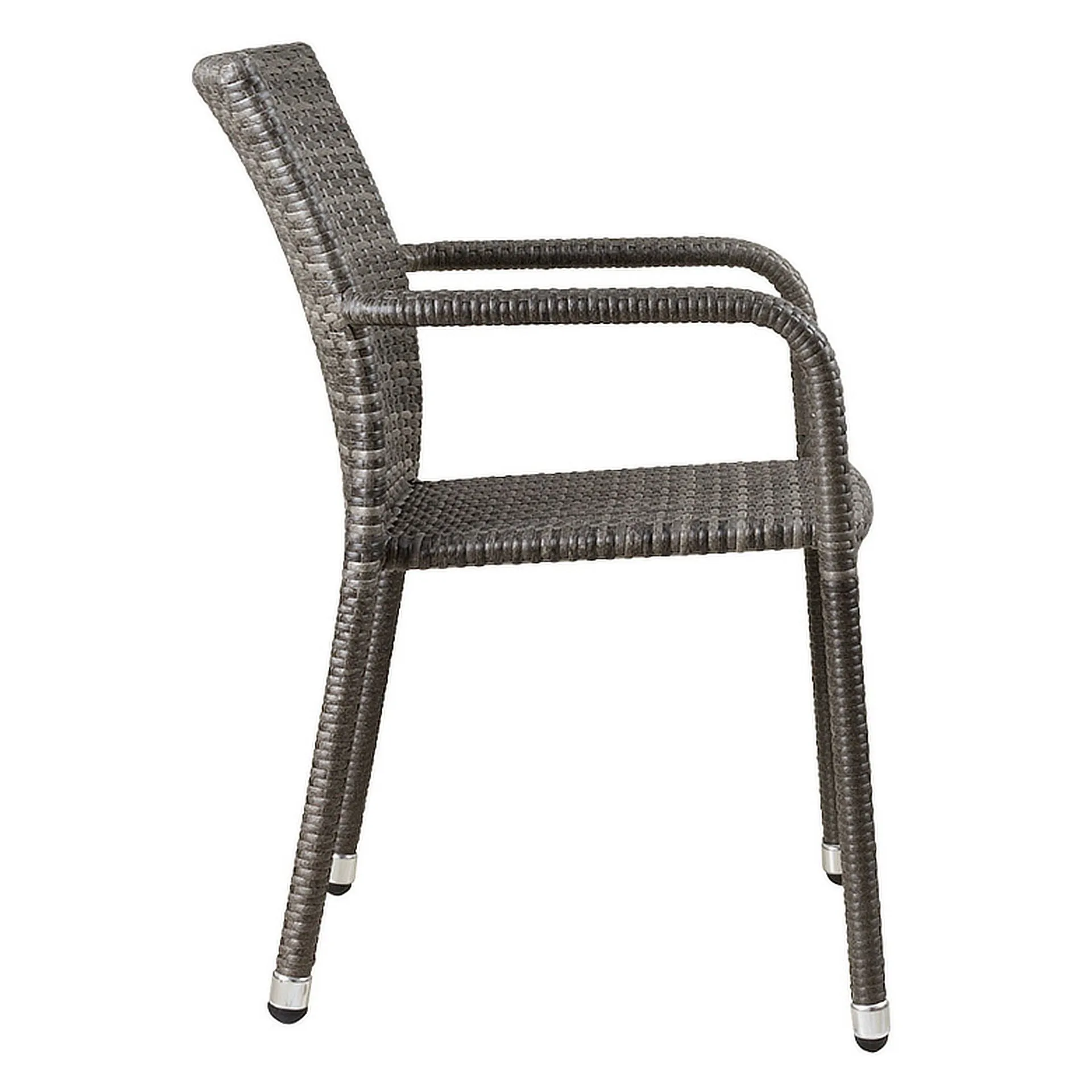 Stuhl Hugo NEW, Geflecht dunkelgrau, Polyrattan, Terrassenstuhl, Outdoorstuhl