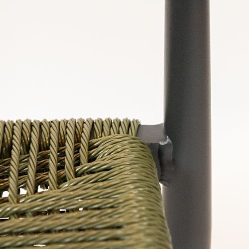Nessa-Olive-Detail Sessel Nessa, Geflecht olive, Seilgeflecht in Binsenoptik, Terrassensessel, Outdoorsessel - Detail