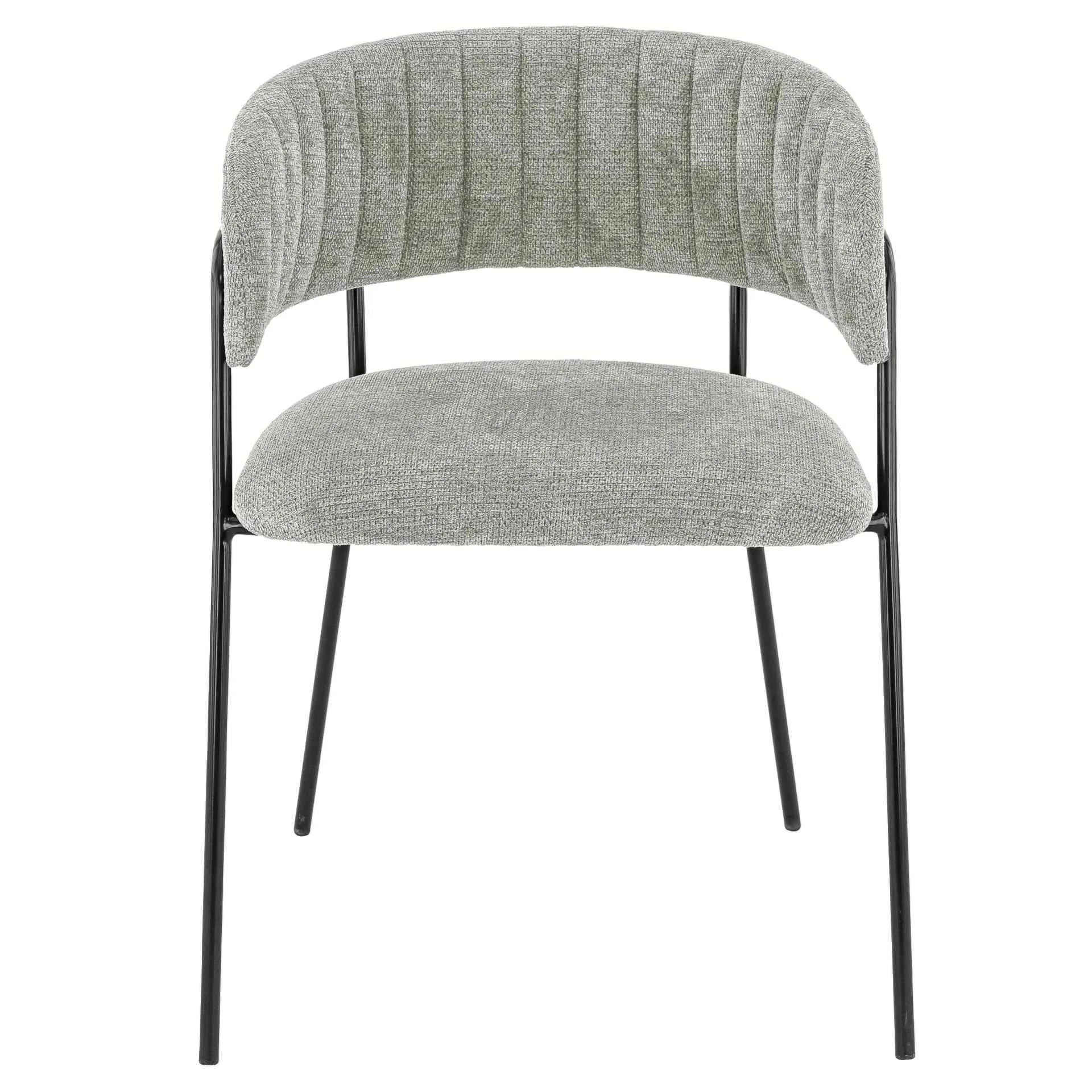 Stuhl Clinton AL, Polster Grey, Schwarz, Polsterstuhl, Factory Industrie Design