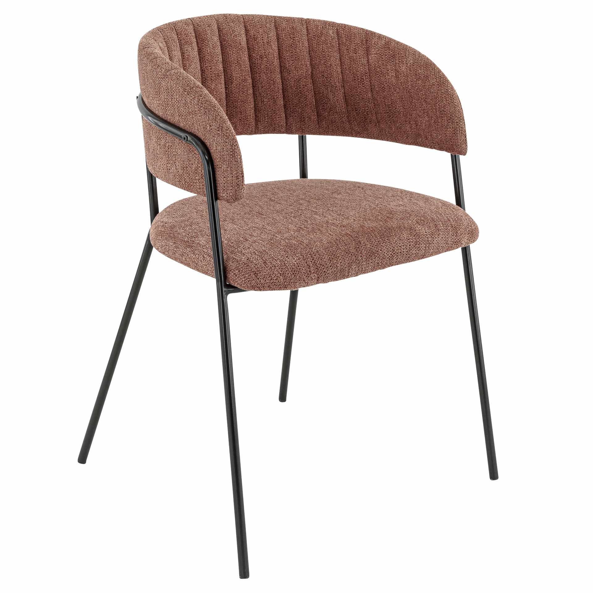 Stuhl Clinton AL, Polster Terra, Schwarz, Polsterstuhl, Factory Industrie Design