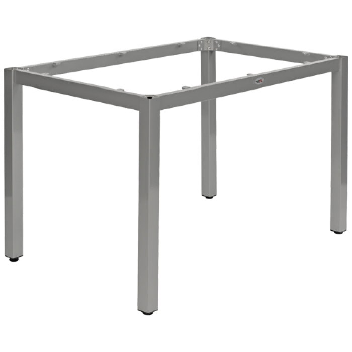 Dina-120-silber Gastronomie Terrassen Tischgestell Dina 120 Aluminium silber pulverbeschichtet, Outdoortischgestell