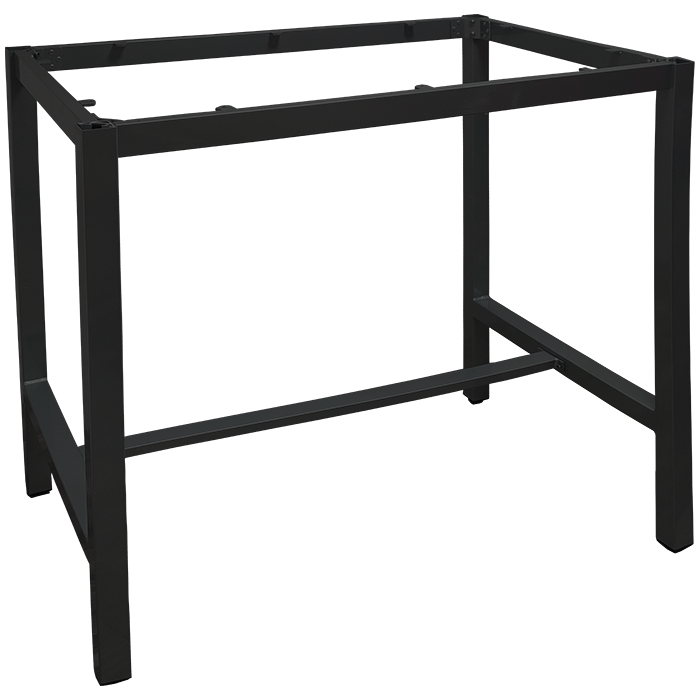 Dina-Bar-120-schwarz Gastronomie Terrassen Stehtischgestell Dina Bar 120 Aluminium schwarz pulverbeschichtet, Outdoortischgestell