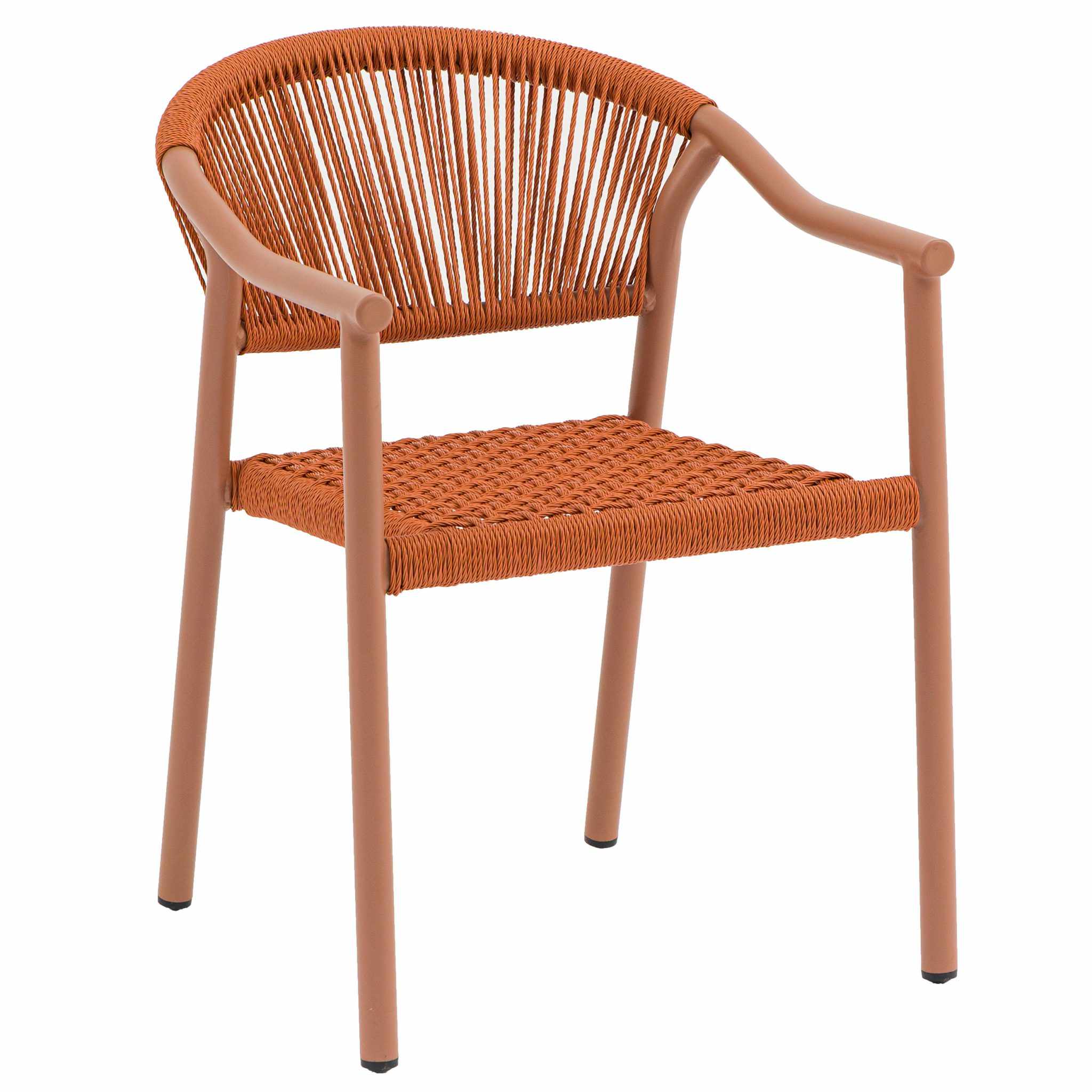 Stuhl Marlon, Geflecht orange, Seilgeflecht, Terrassenstuhl, Outdoorstuhl Stuhl Marlon, Geflecht orange, Seilgeflecht, Terrassenstuhl, Outdoorstuhl
