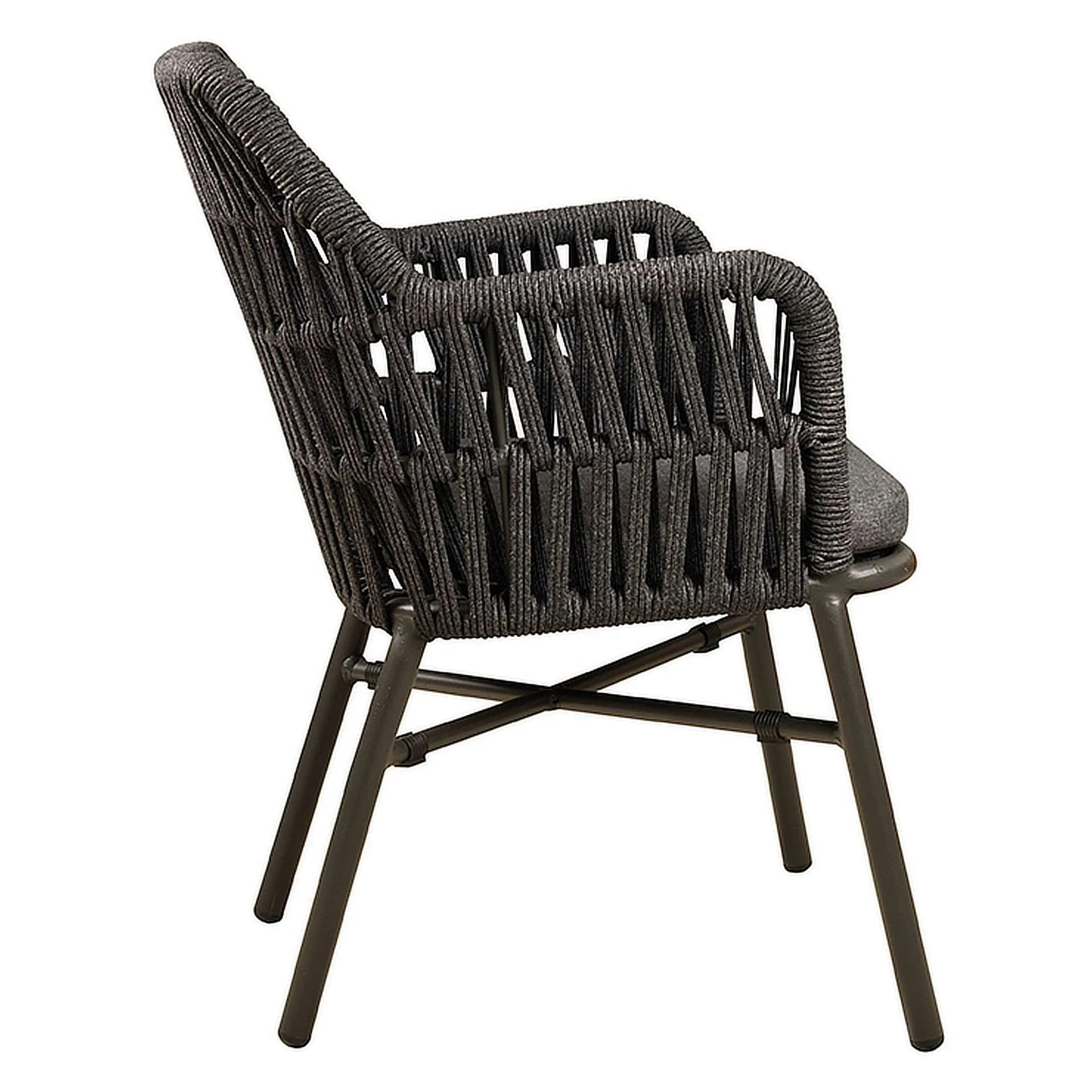 Sessel Kiki, Geflecht grau, Textilen, Terrassensessel, Outdoorsessel