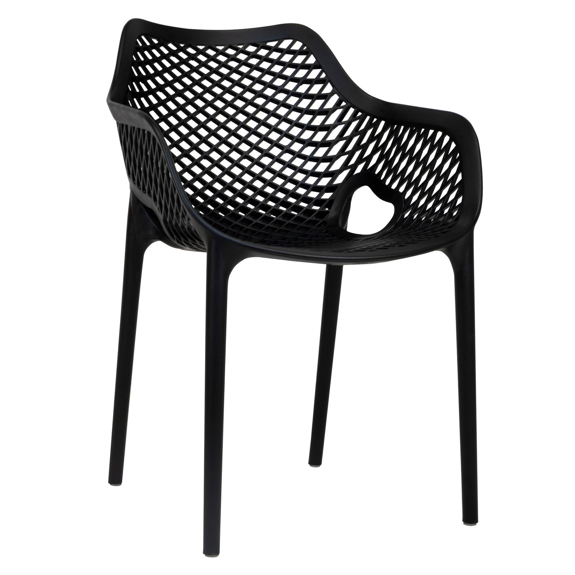 Sessel Air AL Black FiberglasPolypropylen, Terrassenstuhl, Outdoorstuhl