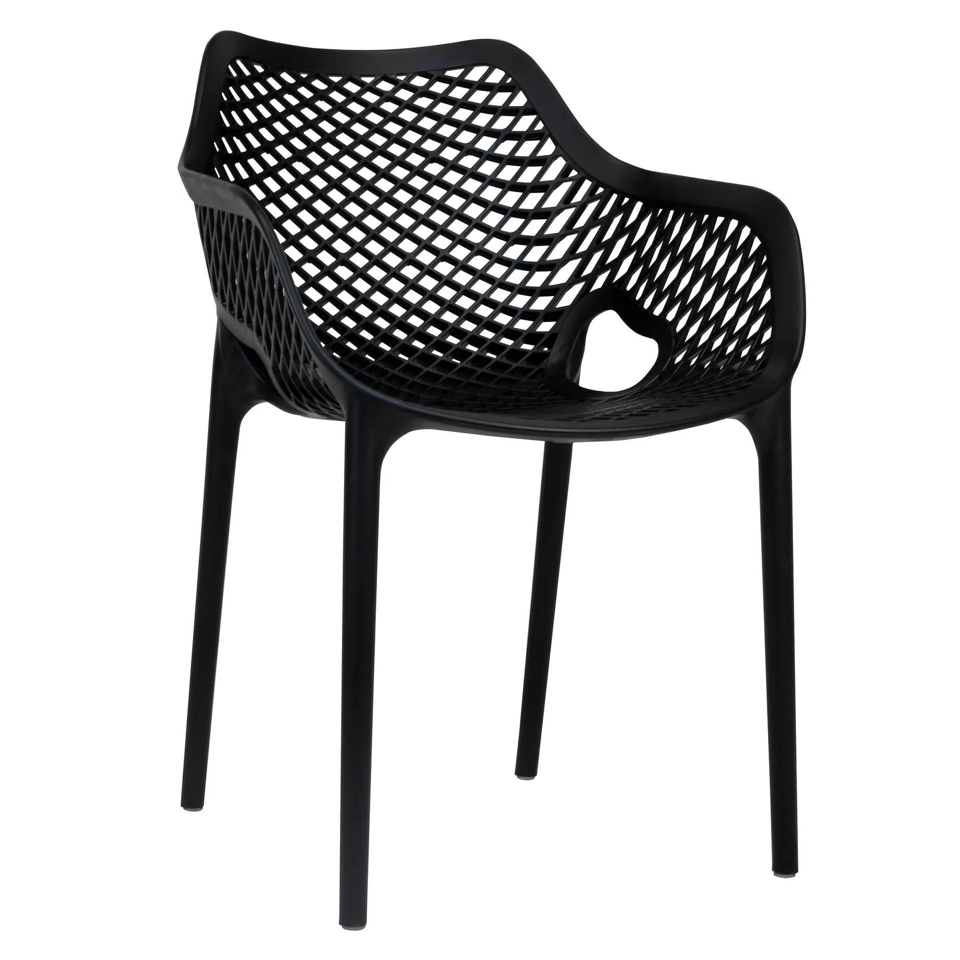 Sessel Air AL Black FiberglasPolypropylen, Terrassenstuhl, Outdoorstuhl