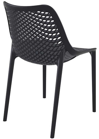 Air-black-Hinten Stuhl Air Black Fiberglas Polypropylen Terrassenstuhl Outdoorstuhl - Hinten