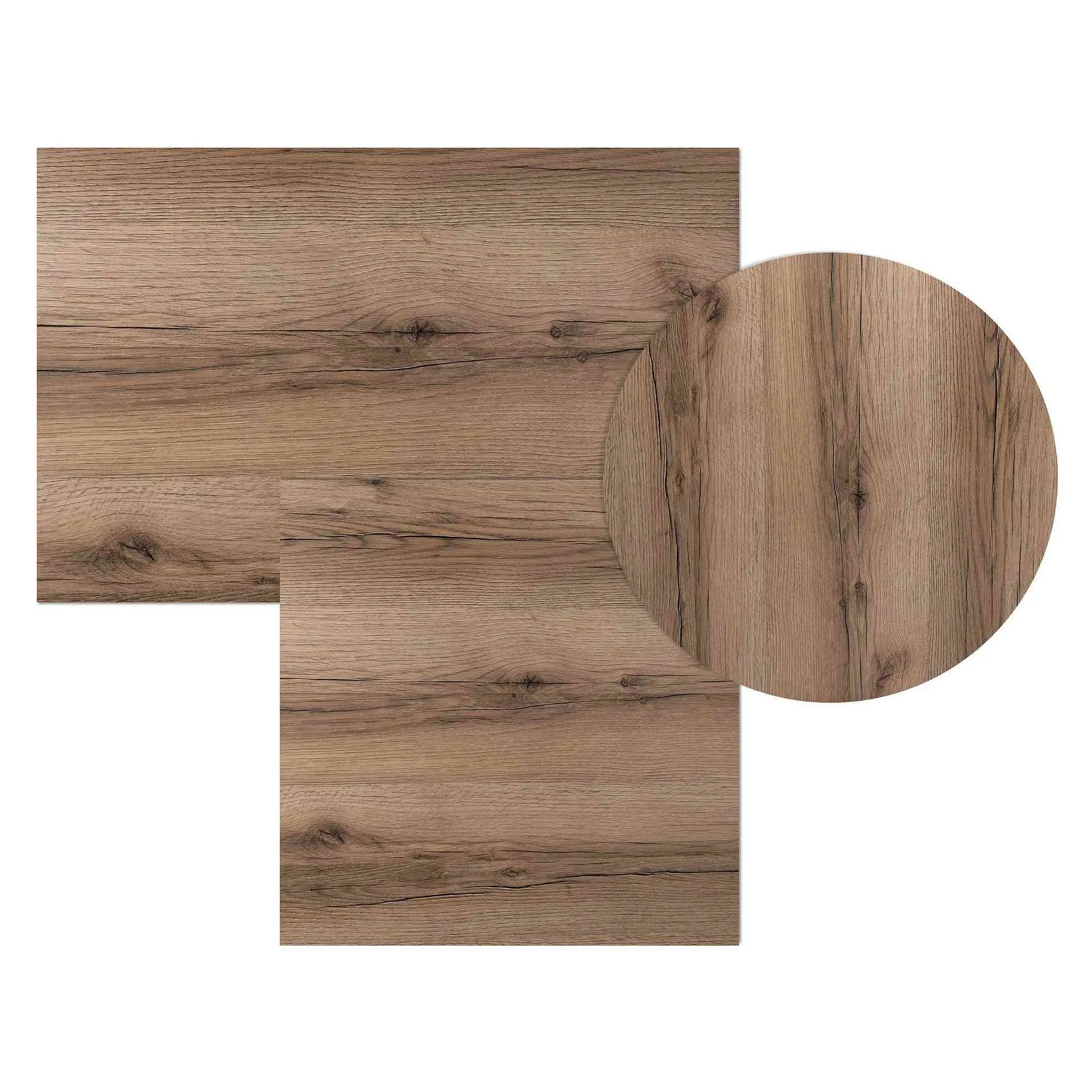 PREMIUM-Serie: Tischplatte Compact 12mm HPL Dekor Timber Terrassentischplatte Outdoor