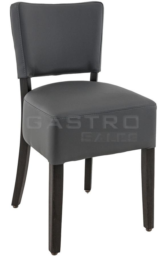 Gastronomiemöbel Gastronomiestuhl Hardy, Polster Anthrazit, Wenge, Polsterstuhl, Restauranstuhl