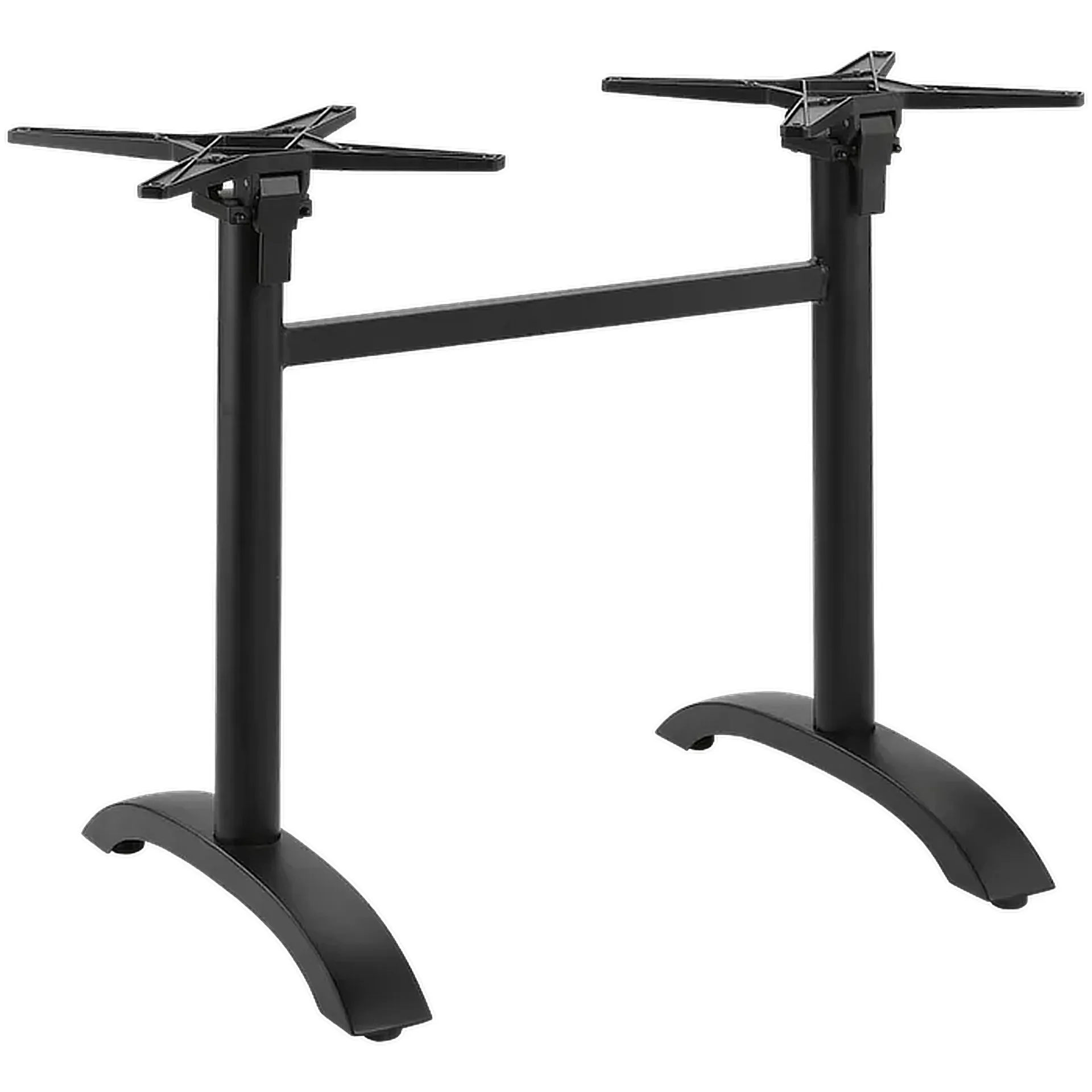 CLASSIC-Serie: Tischgestell Irena-2K klappbar, Aluminium schwarz pulverbeschichtet, Outdoor, Terrasse