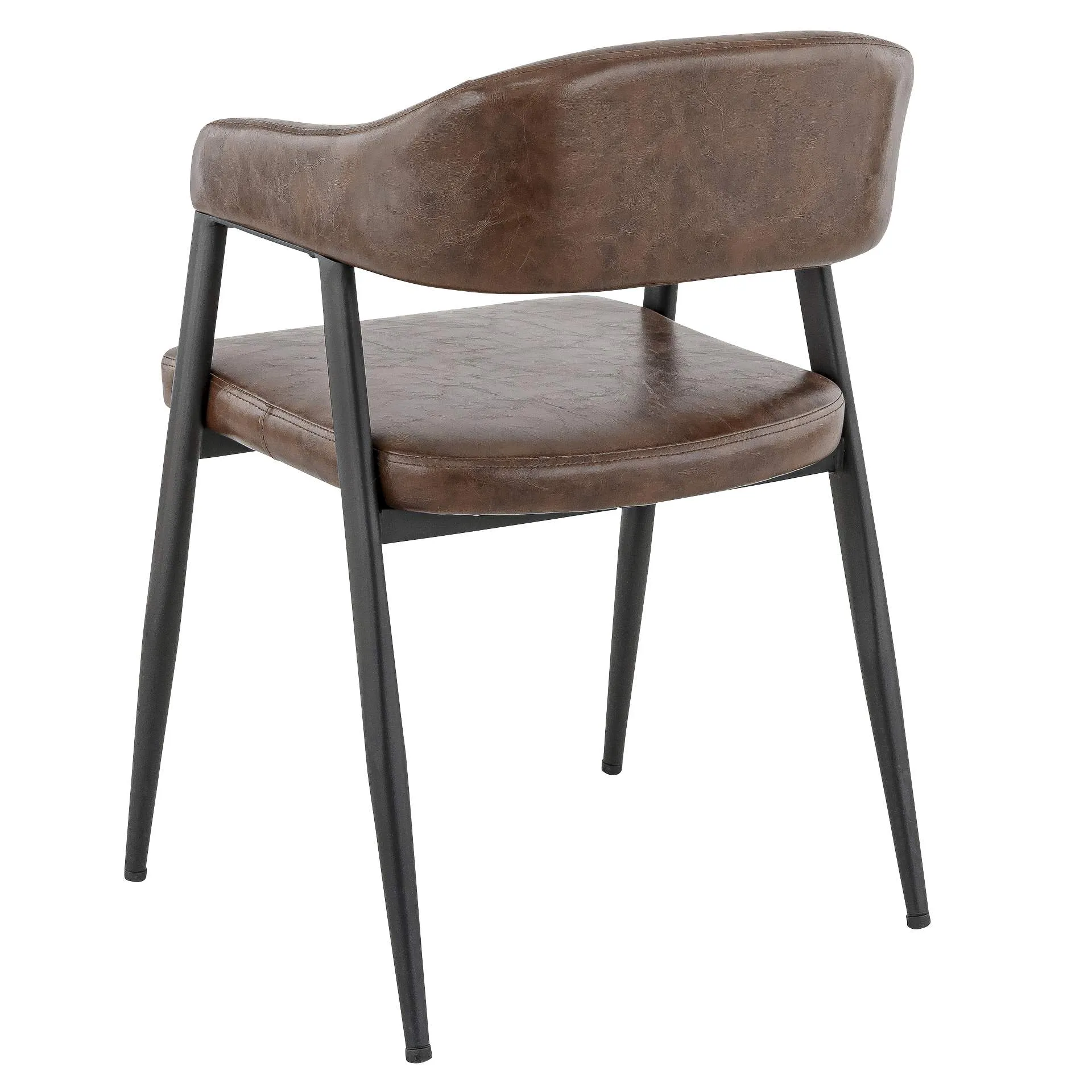 Stuhl Edgar, Polster Brown, Schwarz, Polsterstuhl, Factory Industrie Design