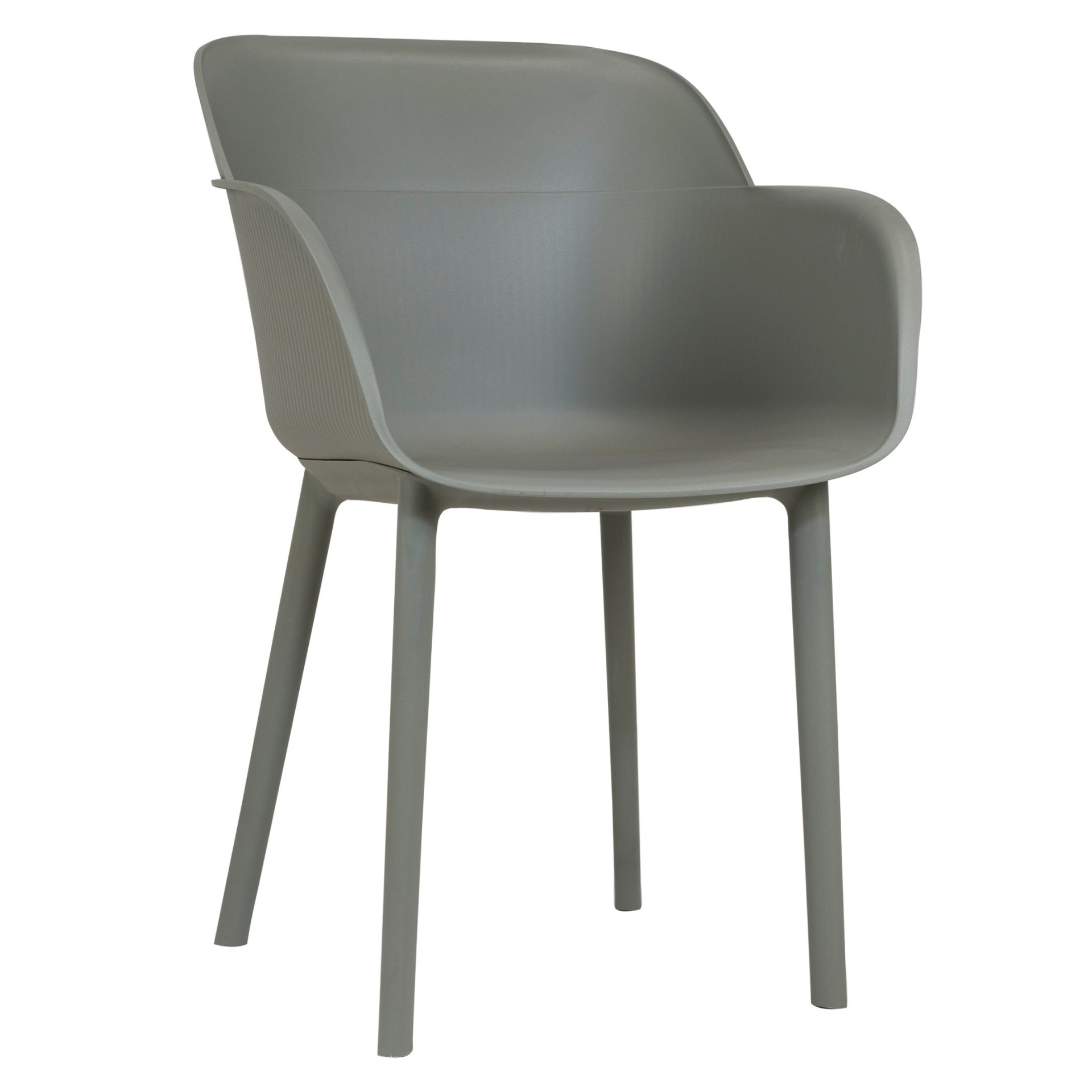 Stuhl Opal Taupe FiberglasPolypropylen, Terrassenstuhl, Outdoorstuhl