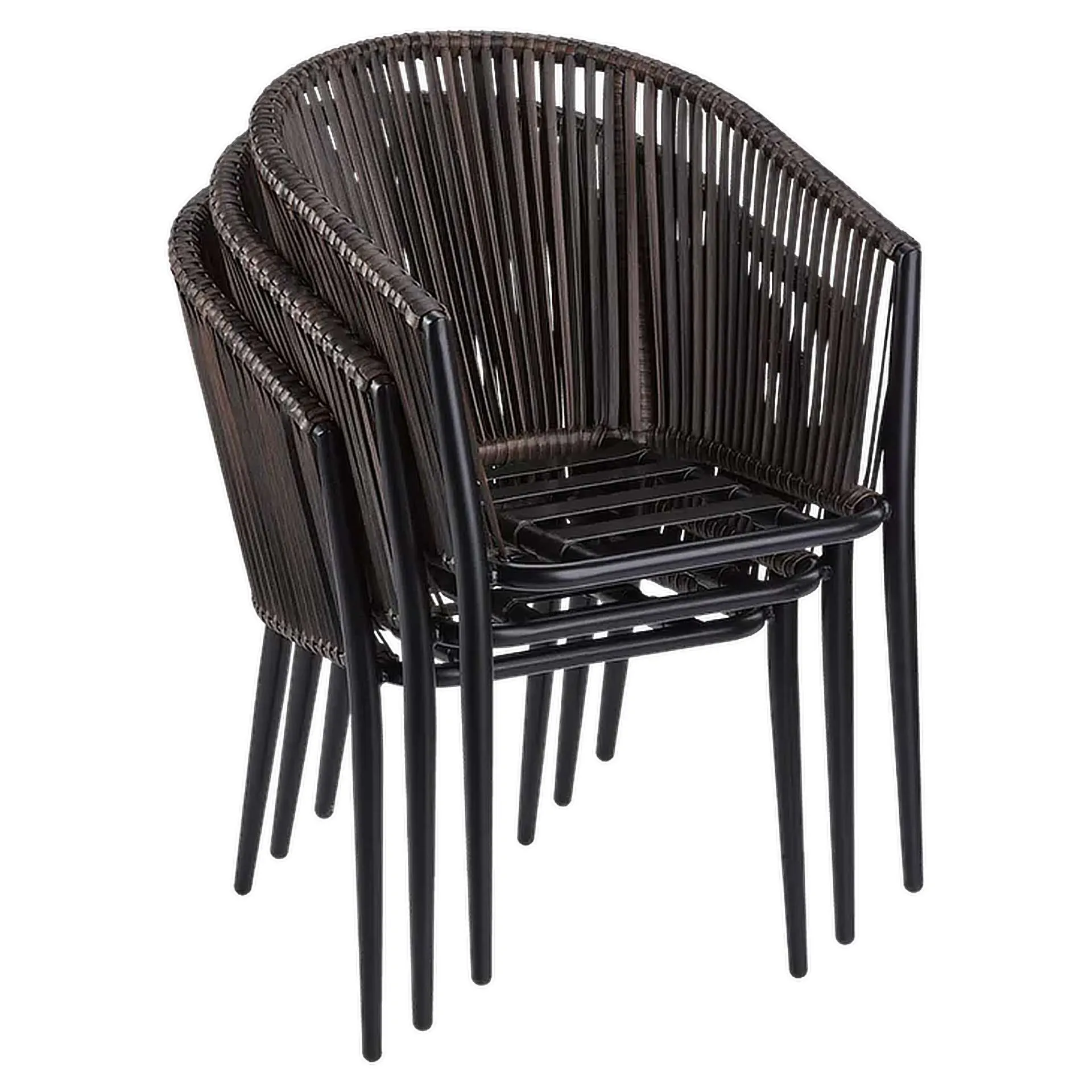 Sessel Rio, Geflecht braun, Kunststoffgeflecht, Terrassensessel, Outdoorsessel