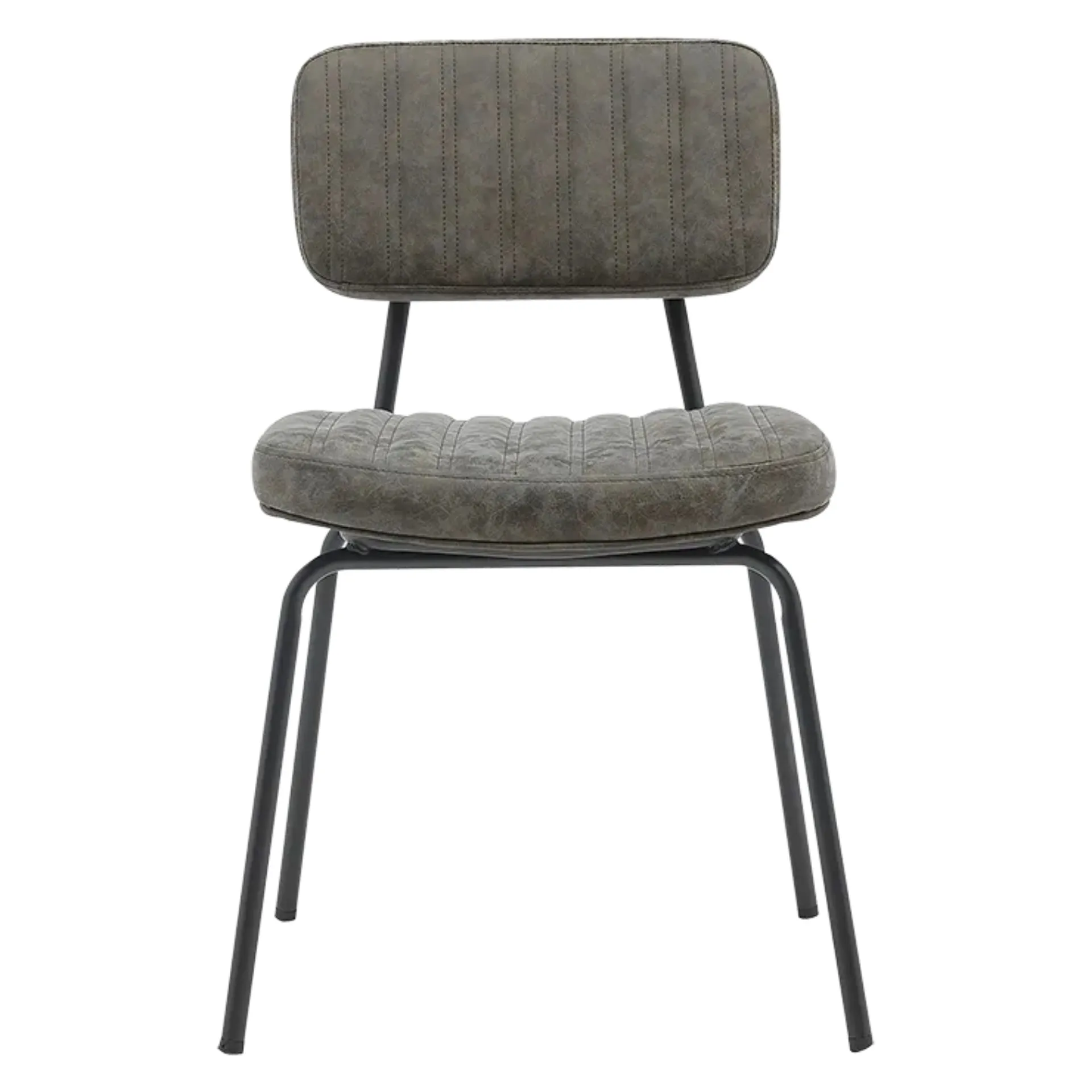 Stuhl Julian, Polster Grau, Gestell schwarz, Polsterstuhl, Factory Industrie Design