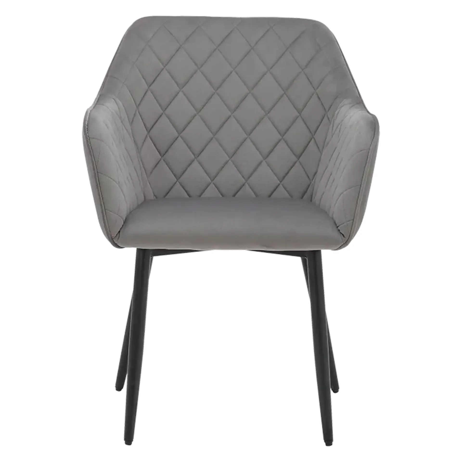 Stuhl Samuel, Polster Grau, Gestell schwarz, Polsterstuhl, Factory Industrie Design