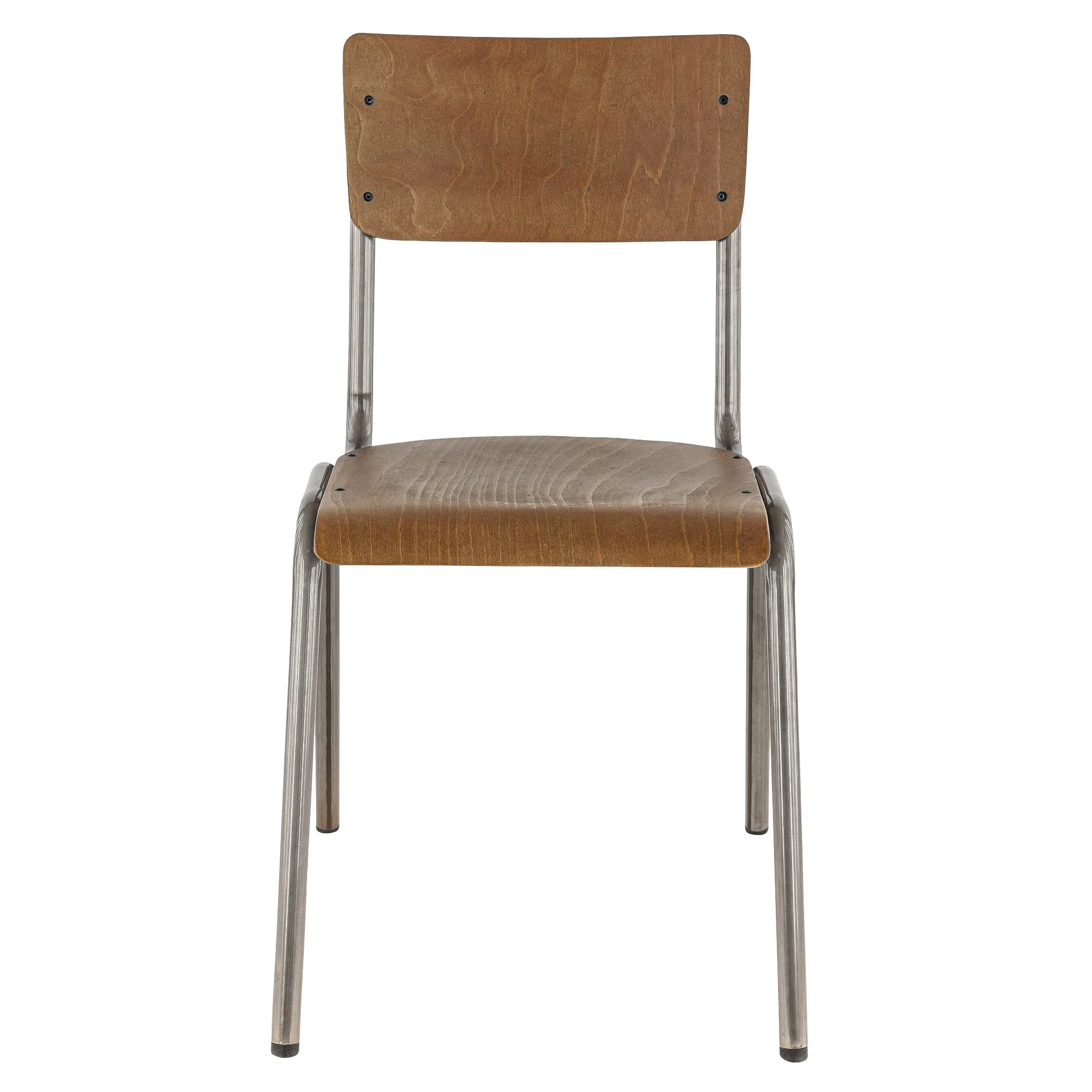 Stuhl Flori, Holzsitz, Industrie-Finish, Metallstuhl, Factory Industrie Design
