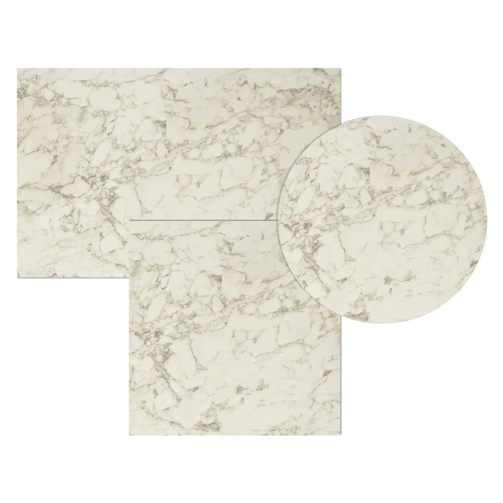 PREMIUM-Serie: Tischplatte Compact 12mm HPL Dekor Marble Terrassentischplatte Outdoor