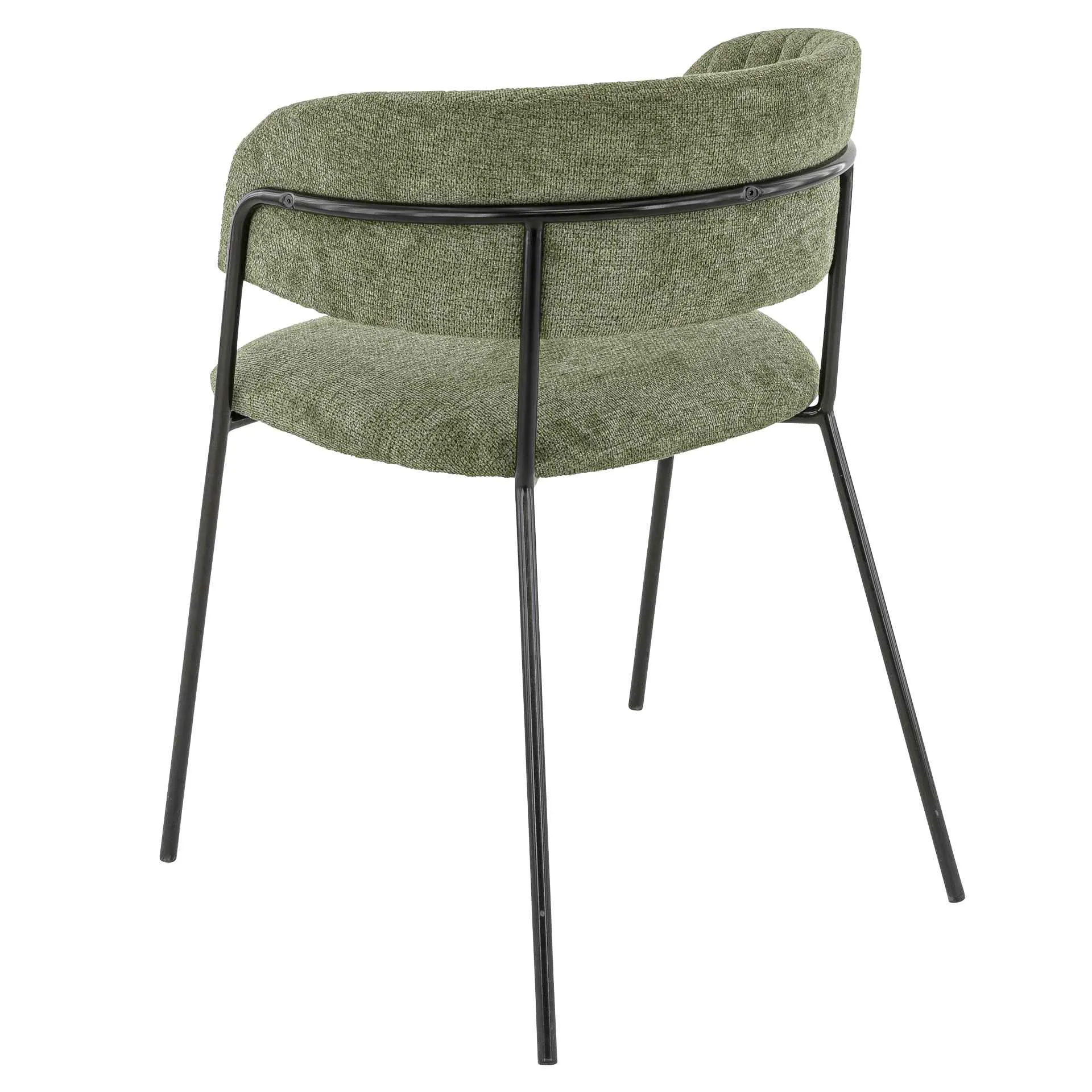 Stuhl Clinton AL, Polster Green, Schwarz, Polsterstuhl, Factory Industrie Design