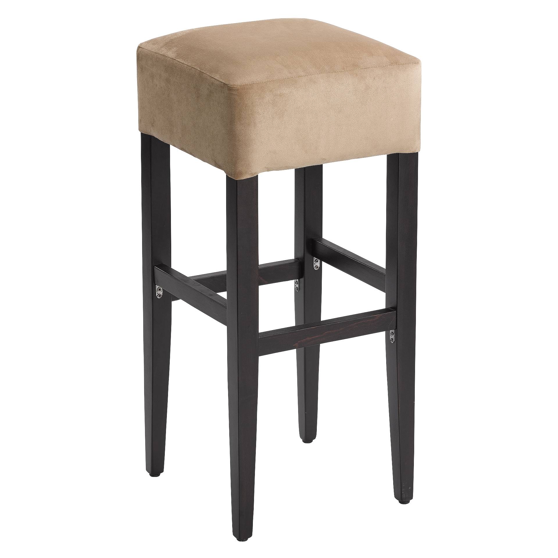 Hocker David, Polster Creme, Wenge, Polsterbarhocker, Gastronomiebarhocker