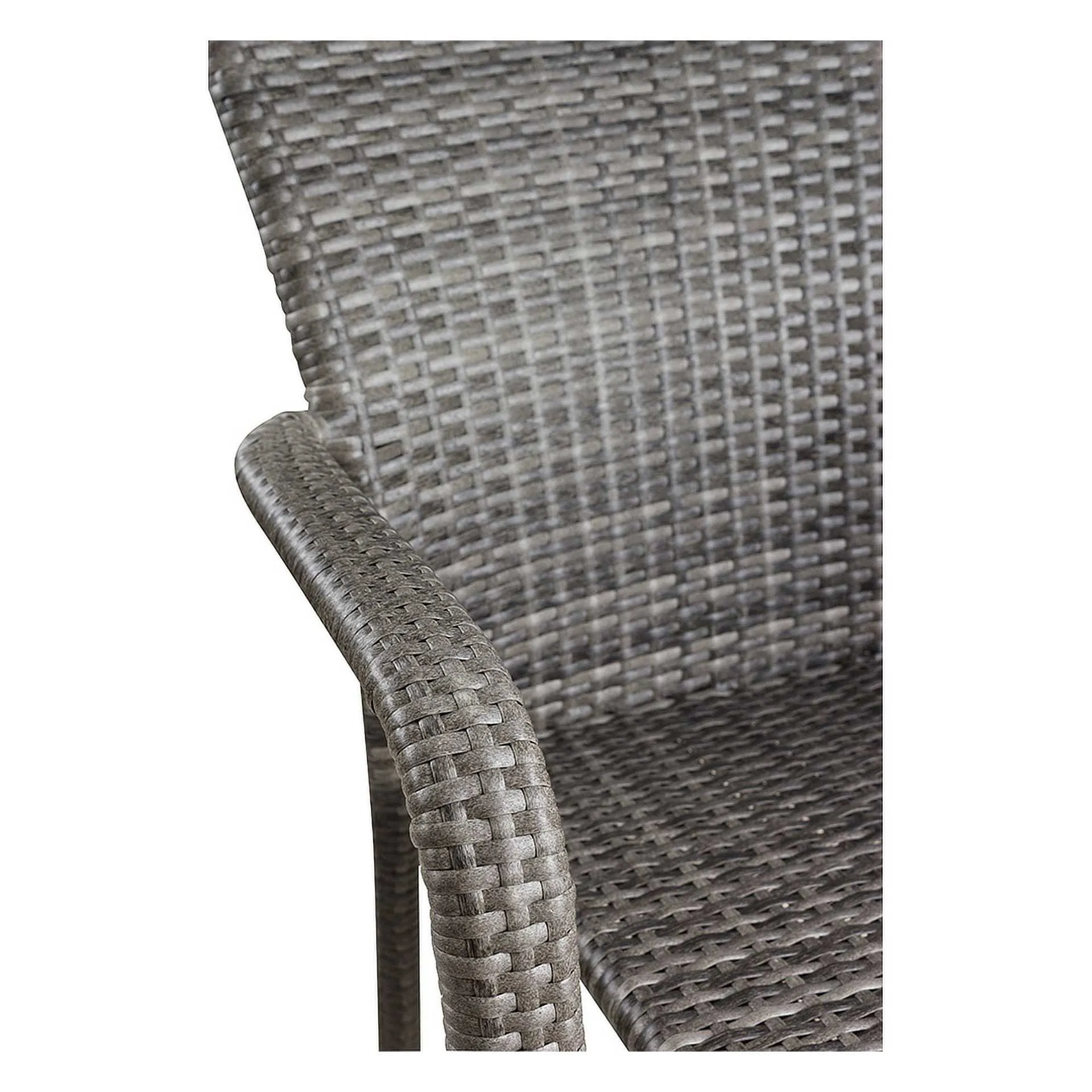 Stuhl Hugo NEW, Geflecht dunkelgrau, Polyrattan, Terrassenstuhl, Outdoorstuhl