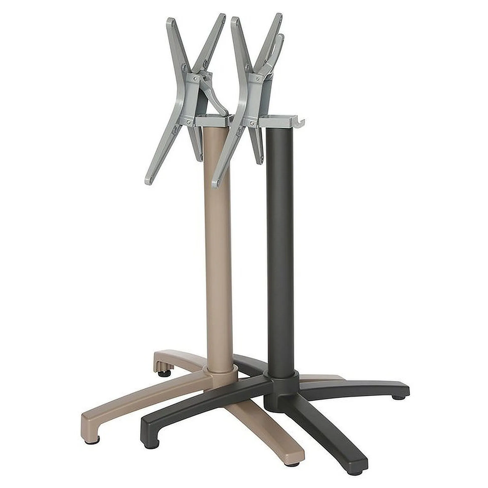 SELECT-Serie: Tischgestell Velos-1K klappbar Aluminium taupe pulverbeschichtet, Outdoor, Terrasse
