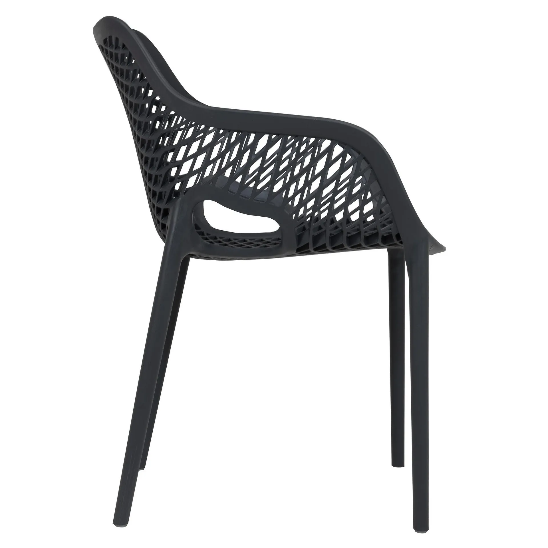 Sessel Air AL Grey FiberglasPolypropylen, Terrassenstuhl, Outdoorstuhl
