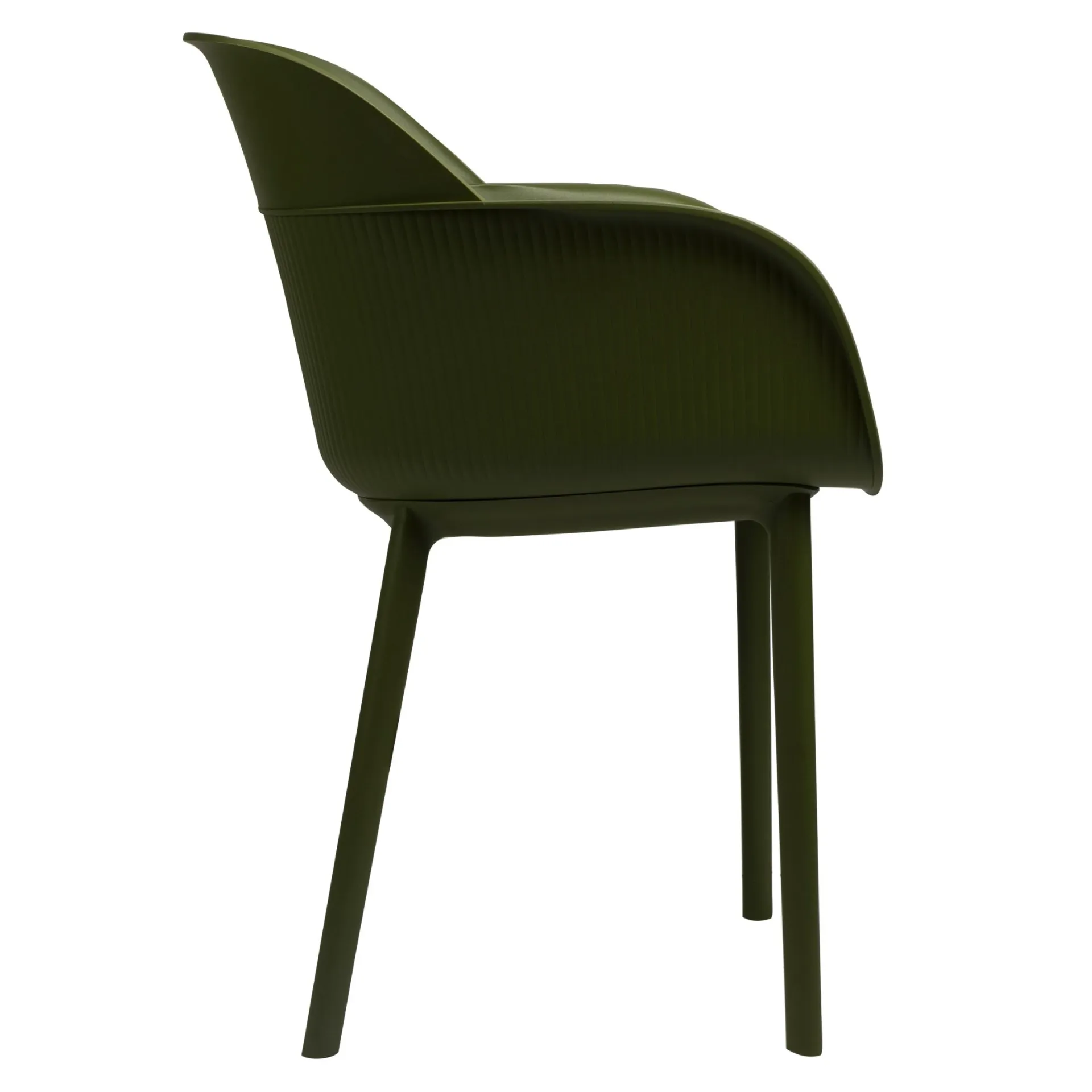 Stuhl Opal Khaki FiberglasPolypropylen, Terrassenstuhl, Outdoorstuhl