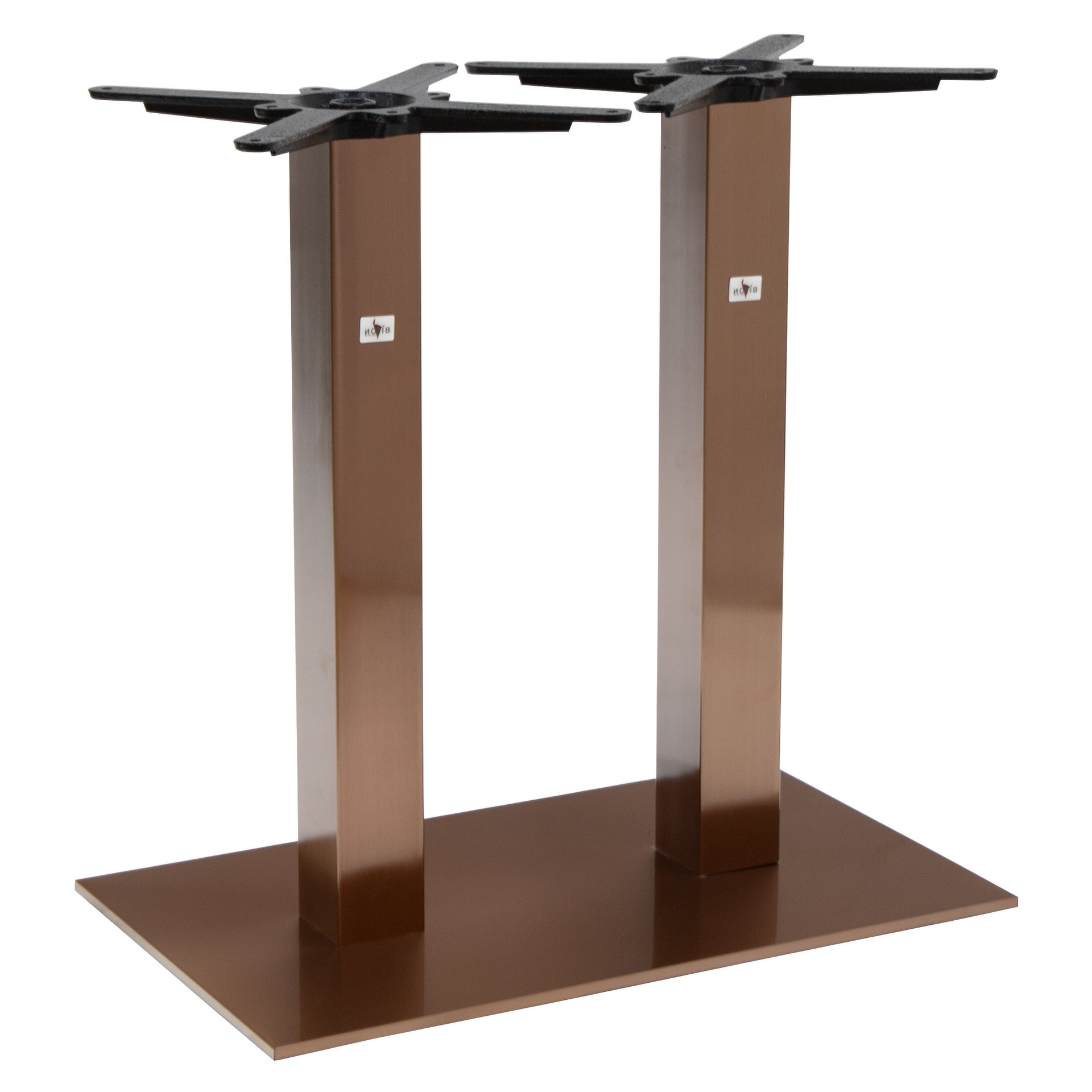 Harlem E Tischgestell Kupfer Doppelsäulen