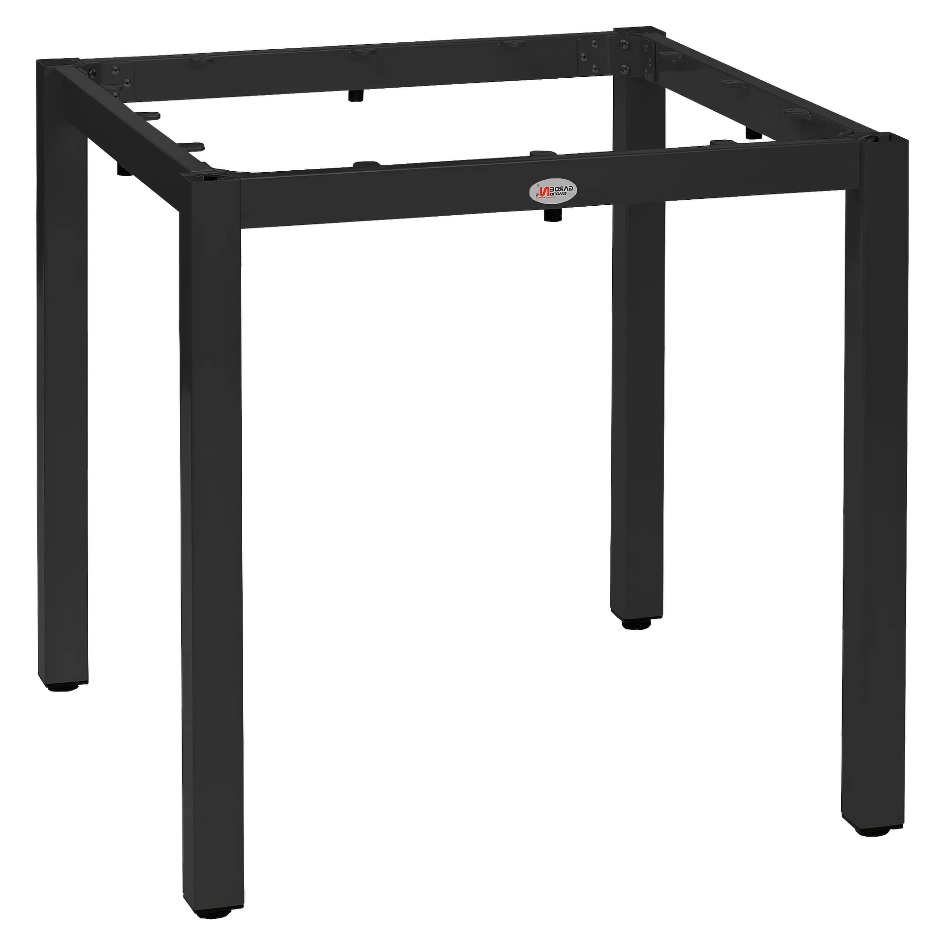 Dina 80 Tischgestell Aluminium schwarz pulverbeschichtet, Outdoor, Terrasse