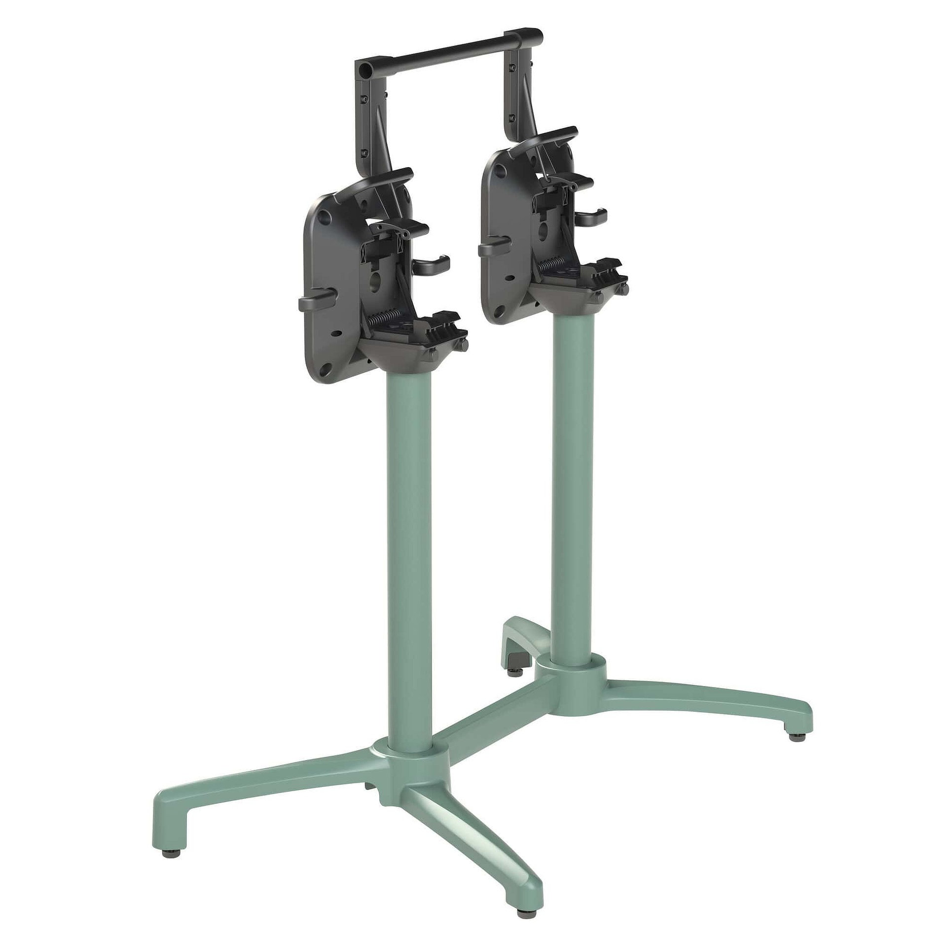 PREMIUM-Serie: Tischgestell Alva-2K klappbar Aluminium green pulverbeschichtet, Outdoor, Terrasse