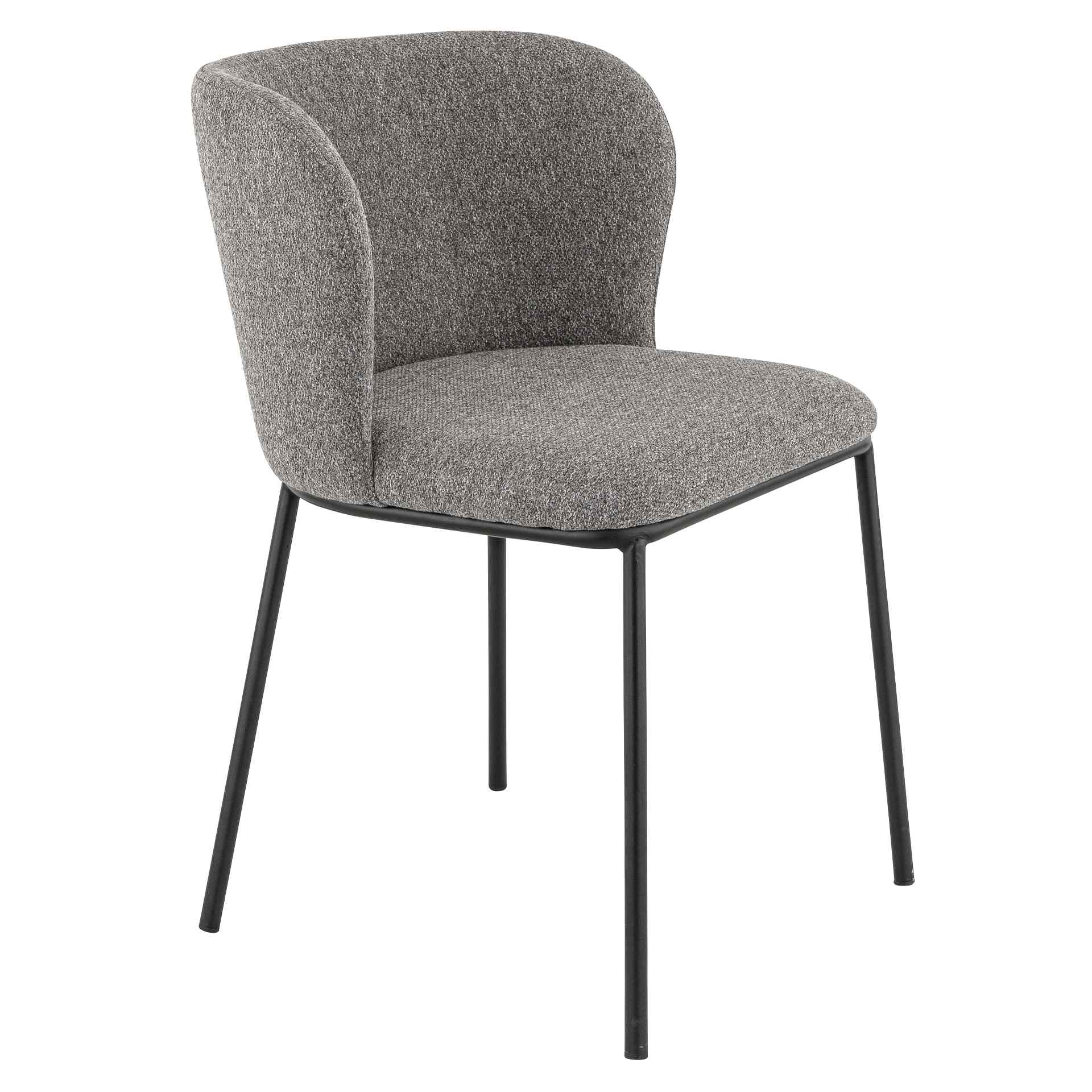 Stuhl Fado, Polster Grau, Schwarz, Polsterstuhl, Factory Industrie Design