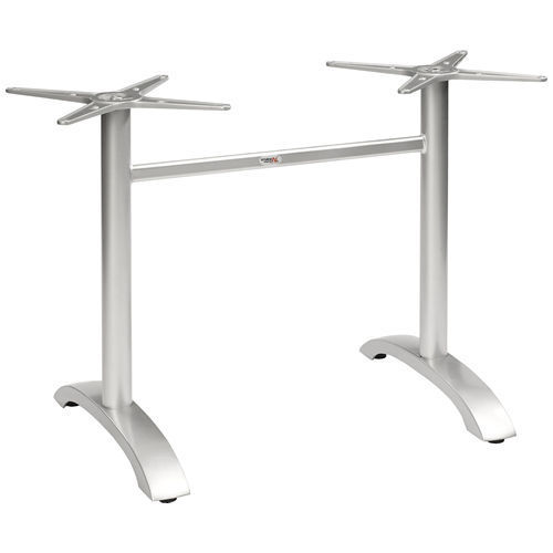 Irena-2-silber Gastronomie Terrassen Tischgestell Irena-2 Aluminium silber pulverbeschichtet, Outdoortischgestell