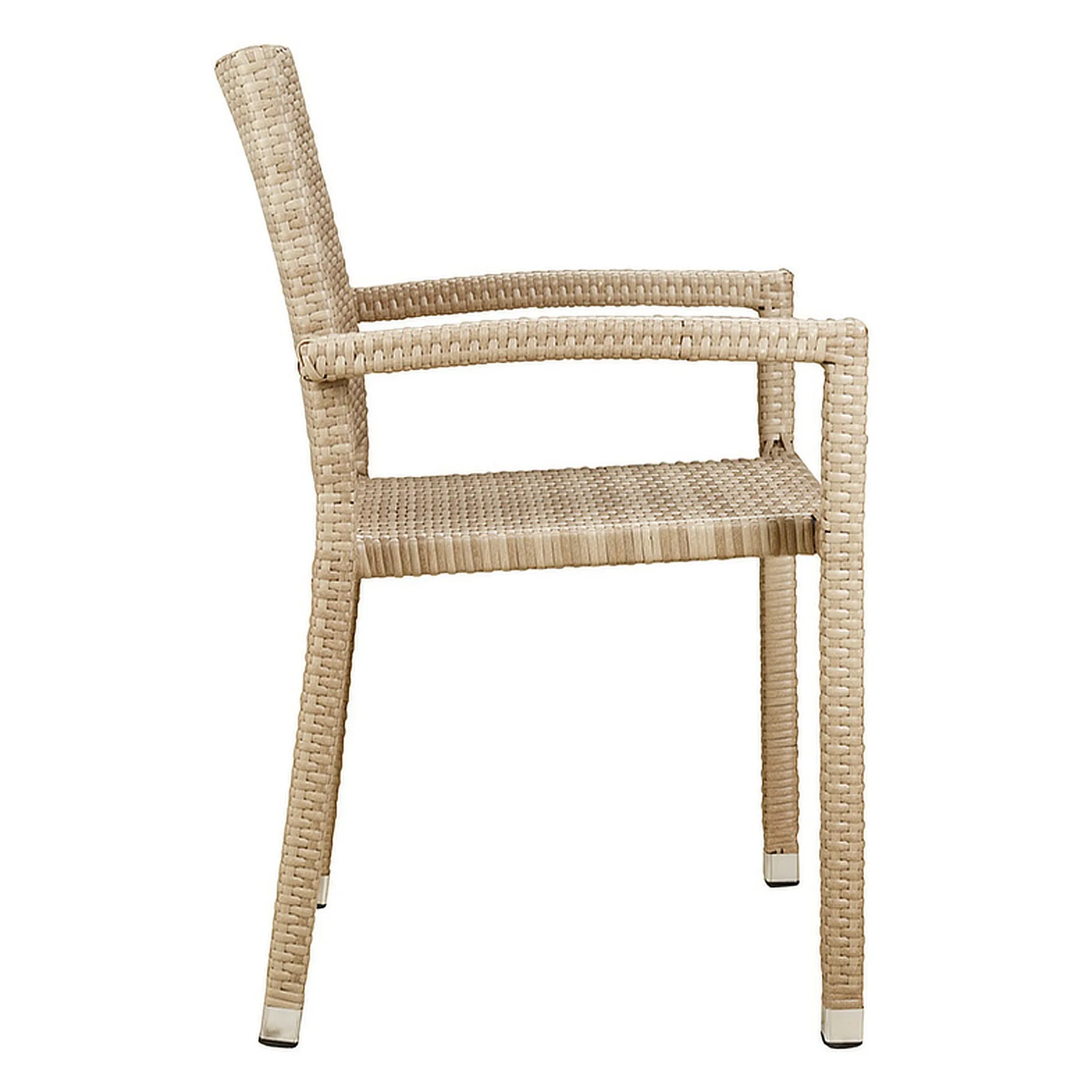Stuhl Moritz, Geflecht beige, Polyrattan, Terrassenstuhl, Outdoorstuhl