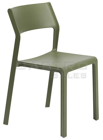 Stuhl Oskar Green Fiberglas Polypropylen Terrassenstuhl Outdoorstuhl