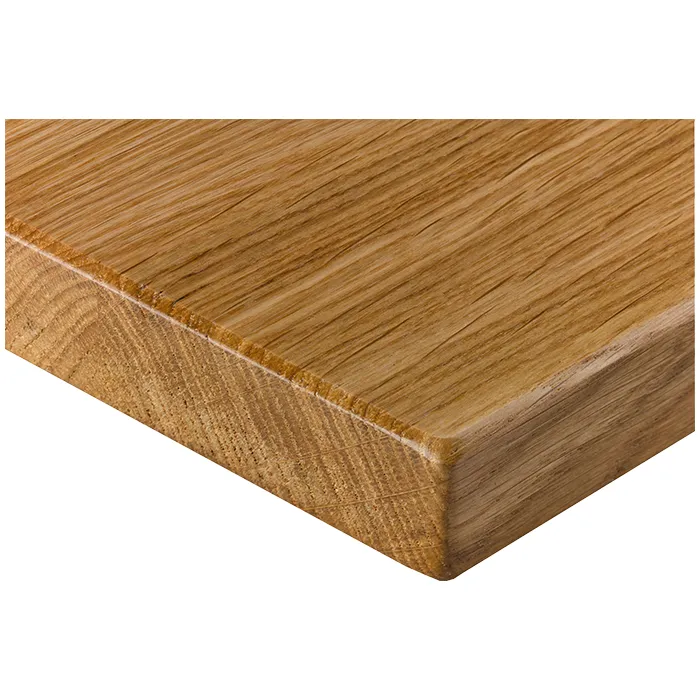 Tischplatte 80x80 cm Eiche massiv 40 mm Natur matt lackiert