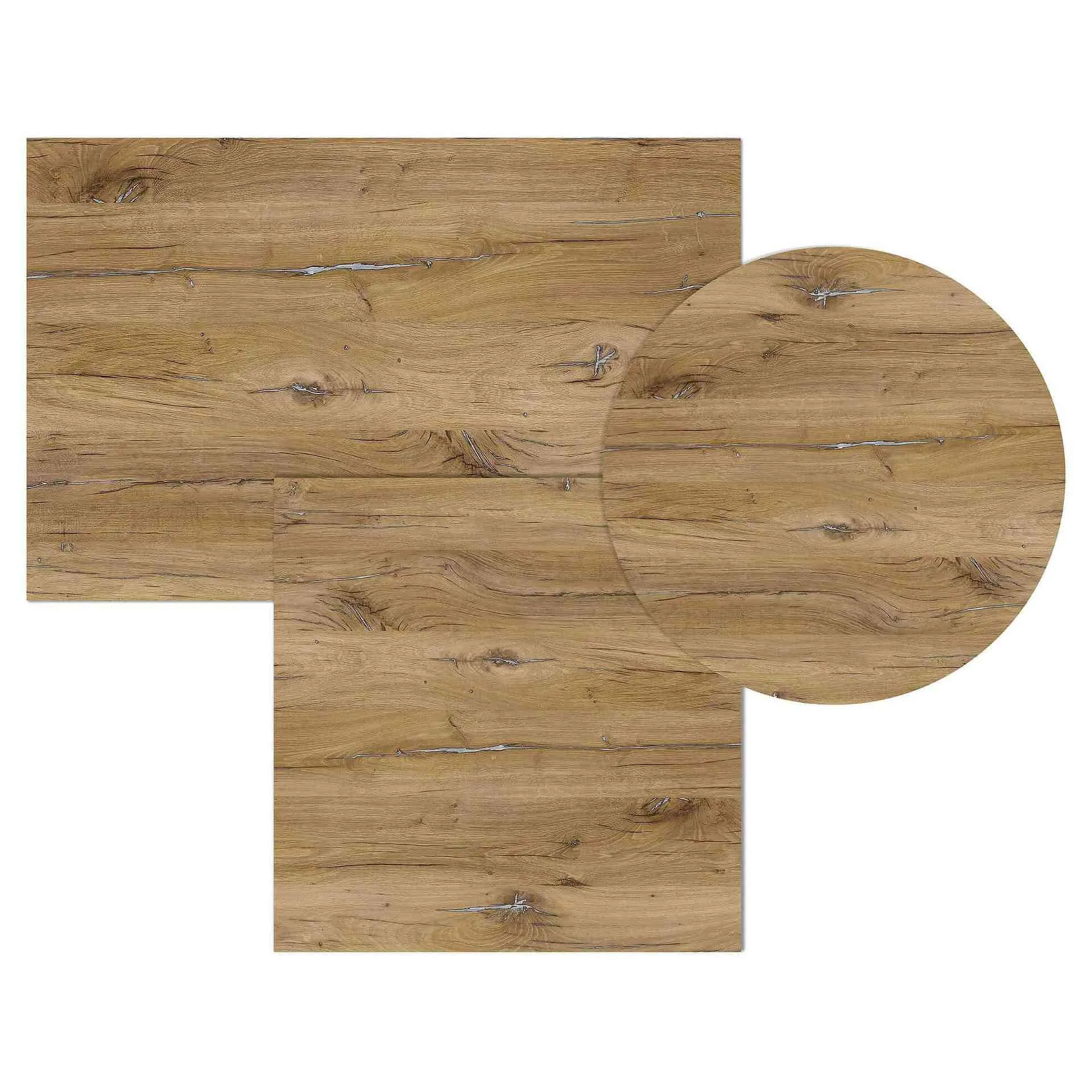 PREMIUM-Serie: Tischplatte Compact 12mm HPL Dekor Wild Oak Terrassentischplatte Outdoor