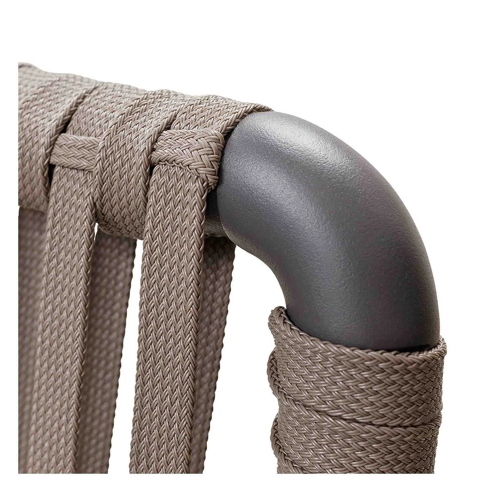 Sessel Reni, Geflecht taupe, Textilen, Terrassensessel, Outdoorsessel