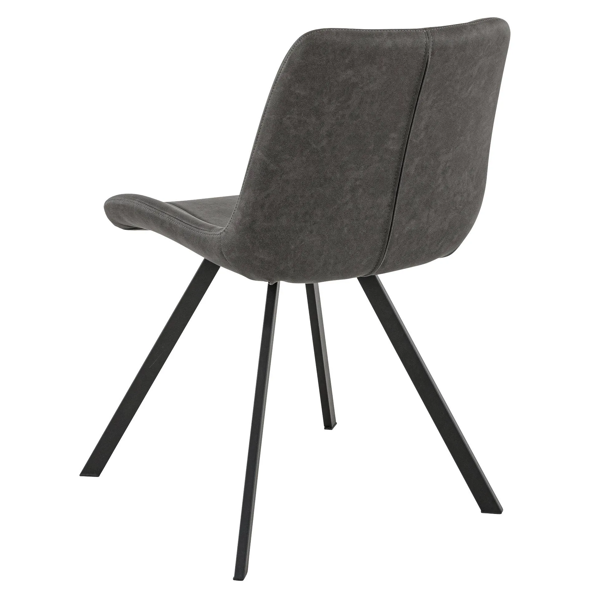 Stuhl Madison, Polster Anthrazit, Schwarz, Polsterstuhl, Factory Industrie Design