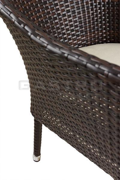 Terrassensessel Wiebke in burned, Polyrattan, Outdoorsessel - Details