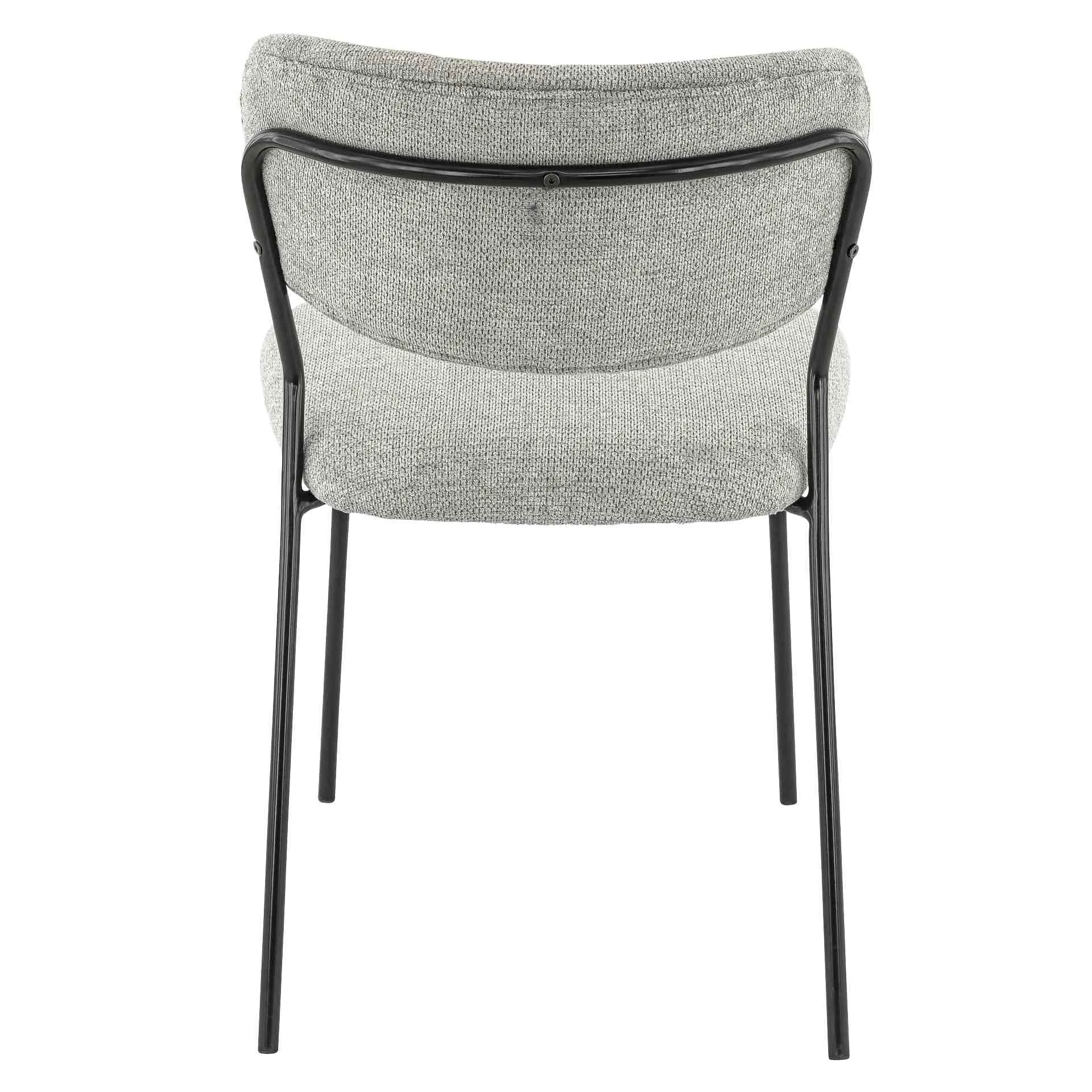 Stuhl Clinton, Polster Grau, Schwarz, Polsterstuhl, Factory Industrie Design