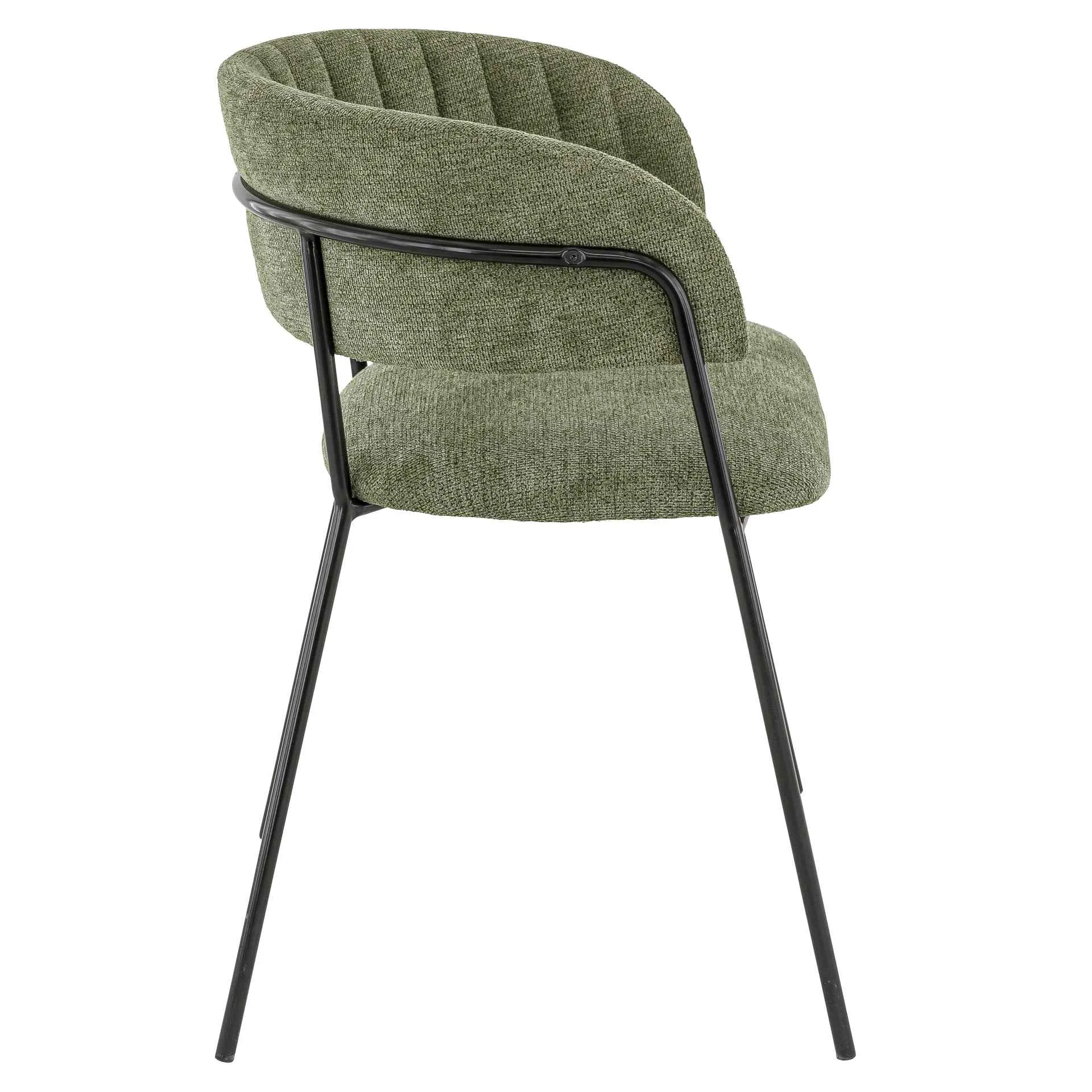 Stuhl Clinton AL, Polster Green, Schwarz, Polsterstuhl, Factory Industrie Design