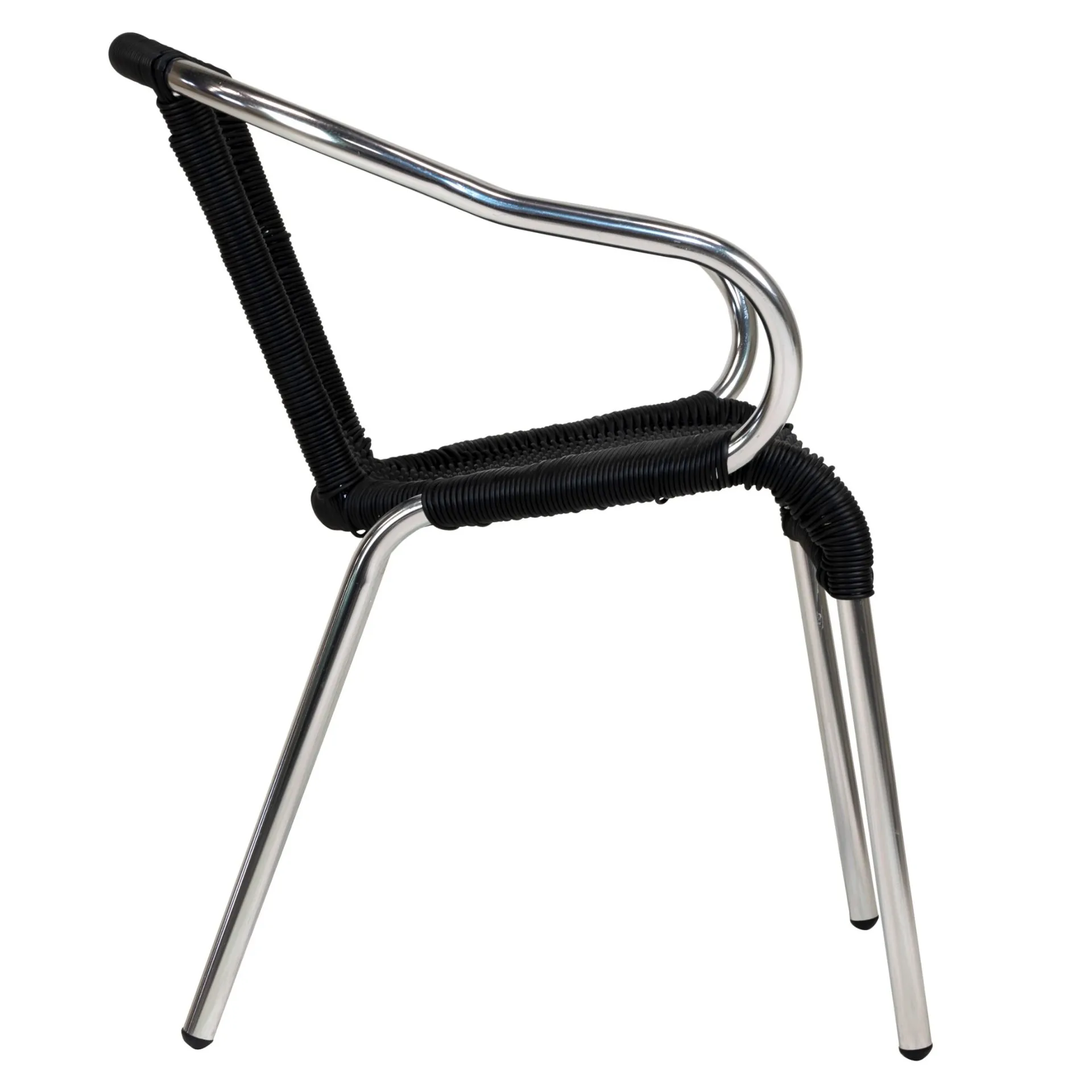 Stuhl Leopold, Gewebe black, Polyrattan, Terrassenstuhl, Outdoorstuhl