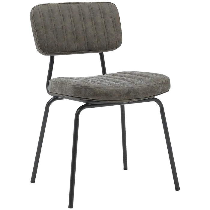 Stuhl Julian, Polster Grau, Gestell schwarz, Polsterstuhl, Factory Industrie Design Stuhl Julian, Polster Grau, Gestell schwarz, Polsterstuhl, Factory Industrie Design