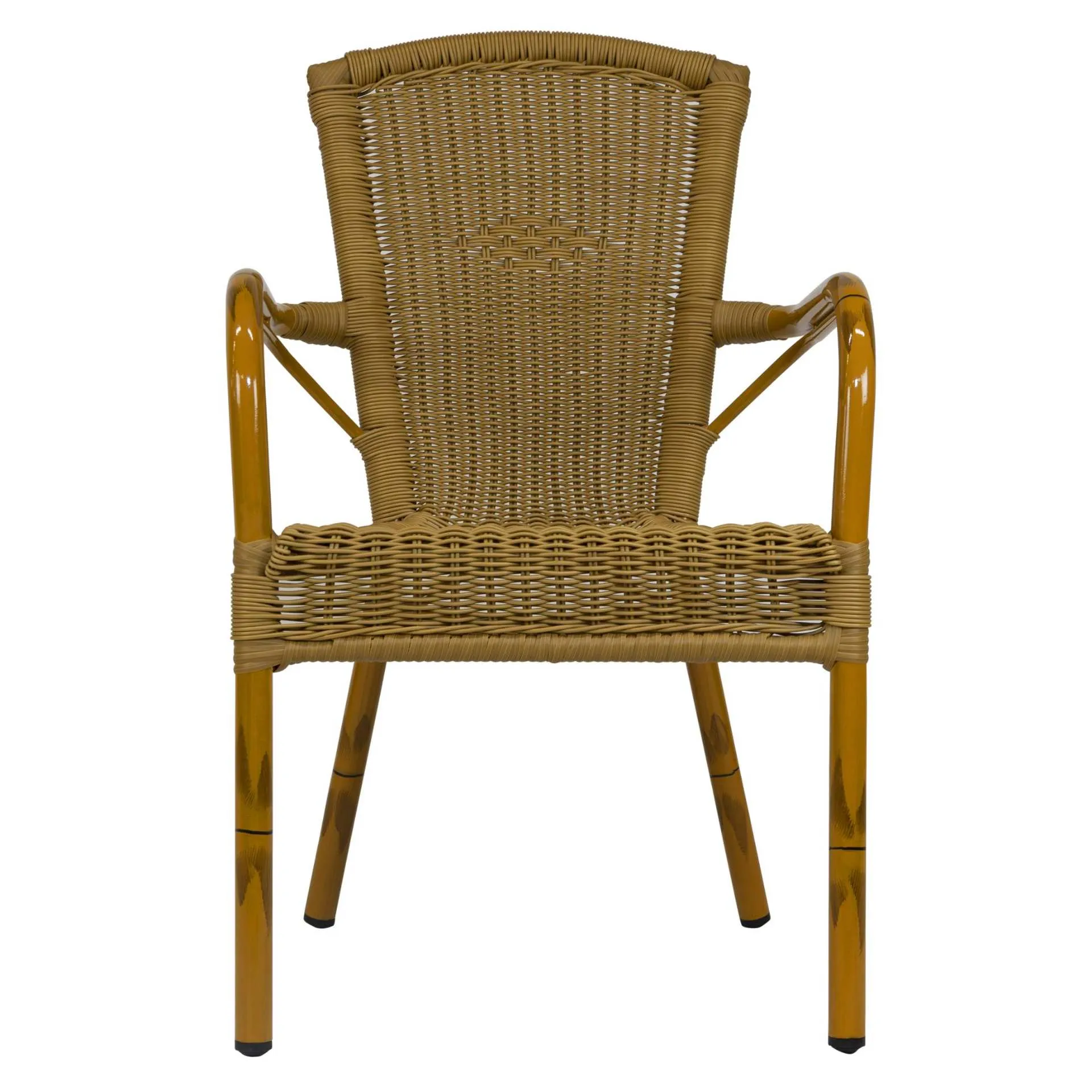 Stuhl Bertold, Gewebe natural, Polyrattan, Terrassenstuhl, Outdoorstuhl