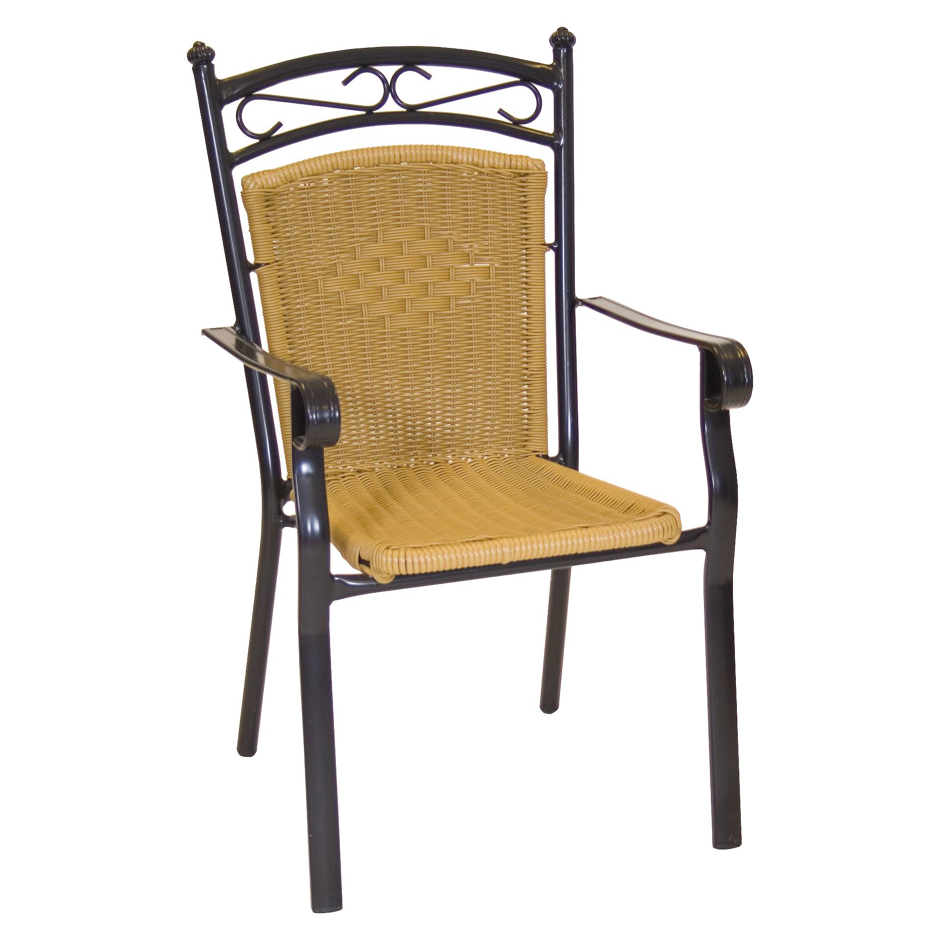 Stuhl Sofie, Gewebe honey, Polyrattan, Terrassenstuhl, Outdoorstuhl