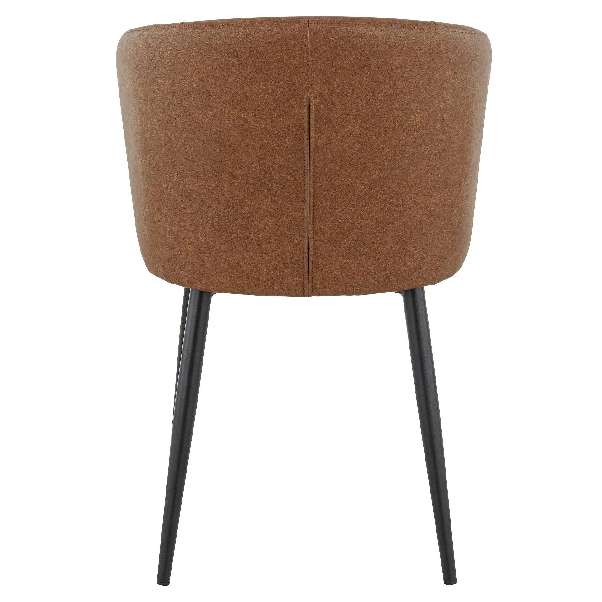 Stuhl Dimitri, Polster Cognac, Schwarz, Polsterstuhl, Factory Industrie Design