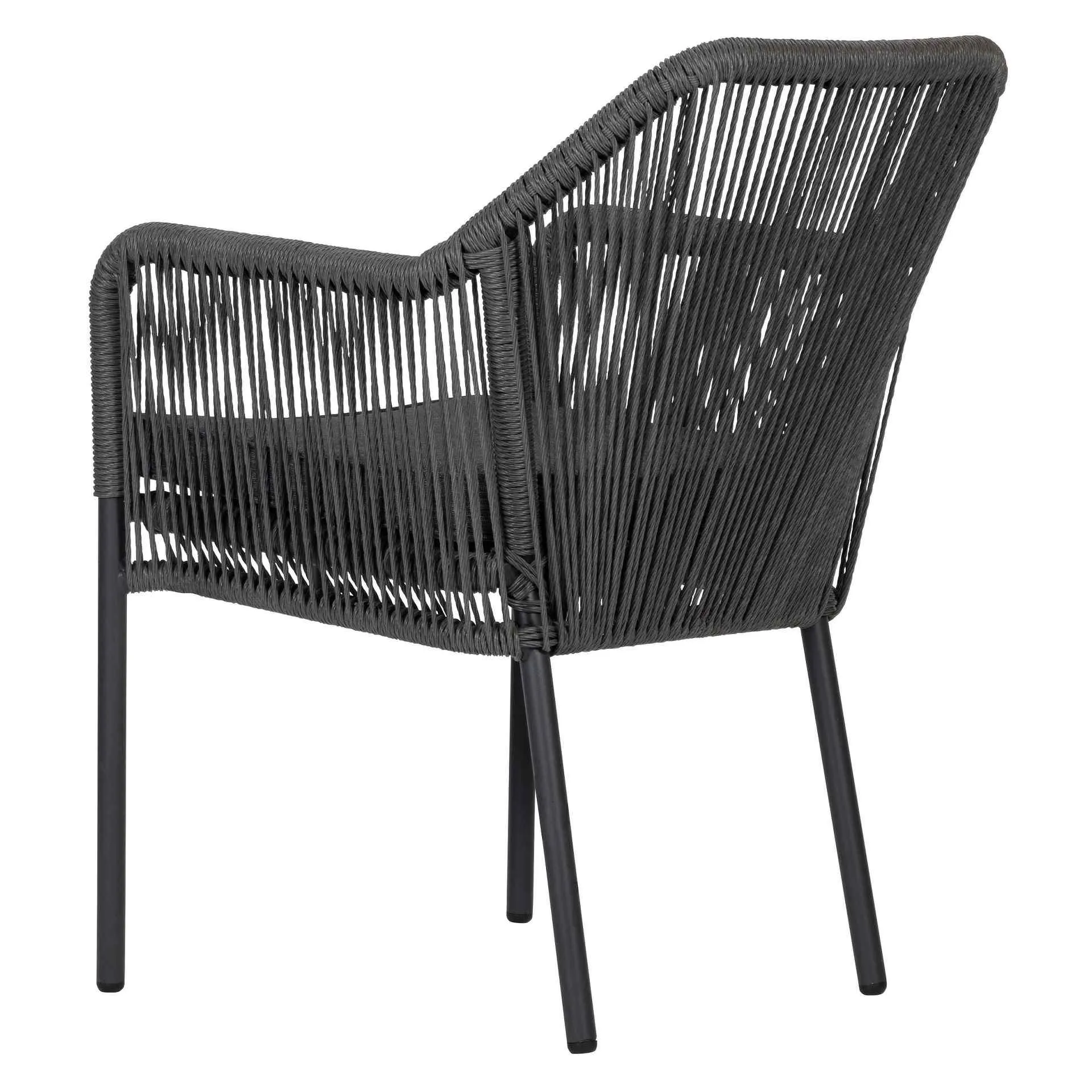 Sessel Marlis, Geflecht grey, Seilgeflecht, Terrassensessel, Outdoorsessel
