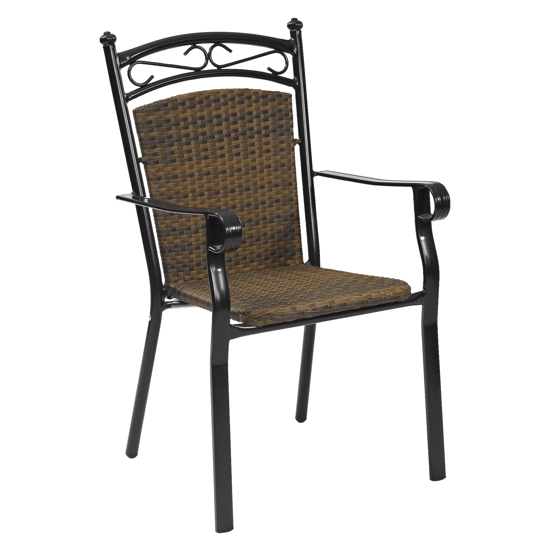 Stuhl Sofie, Gewebe burned, Polyrattan, Terrassenstuhl, Outdoorstuhl